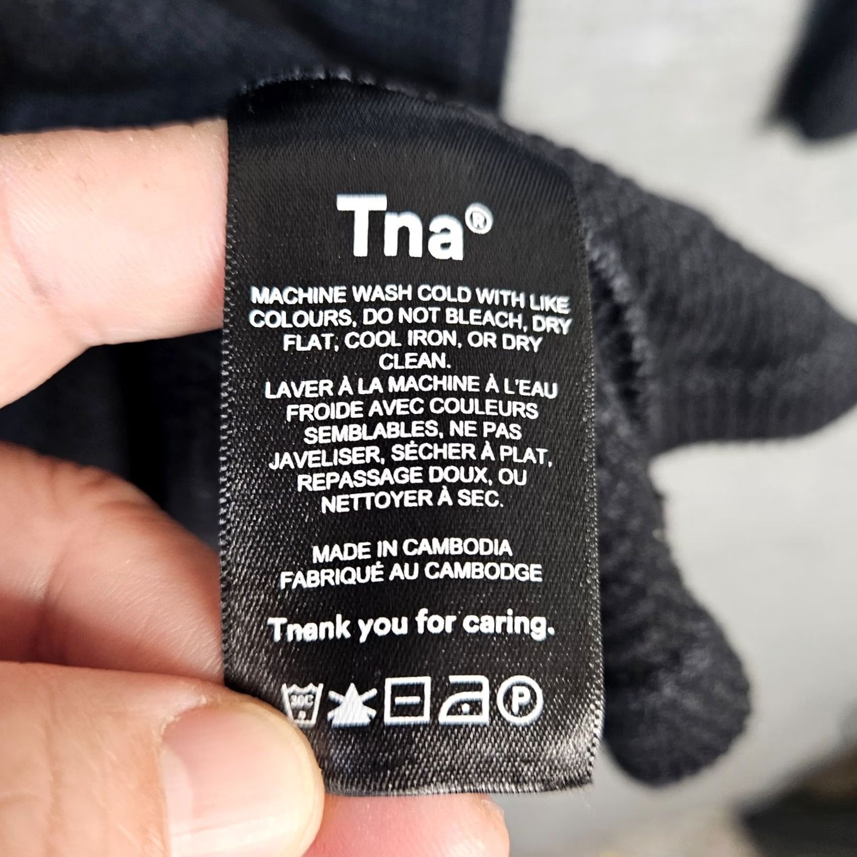 TNA TNA Dark Gray Ribbed Crew Neck Long Sleeve XS A-Line Dress Women Cotton Polyester Solid Casual Size XS / US 0-2 / IT 36-38 - 6 Thumbnail