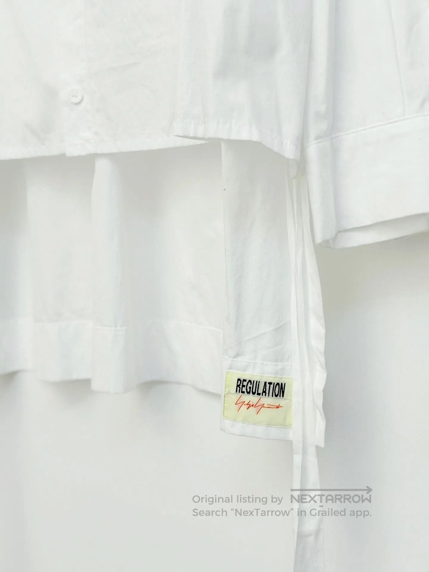 Yohji Yamamoto Yohji Yamamoto White Asymmetrical Shirt. Size L / US 10 / IT 46 - 6 Thumbnail