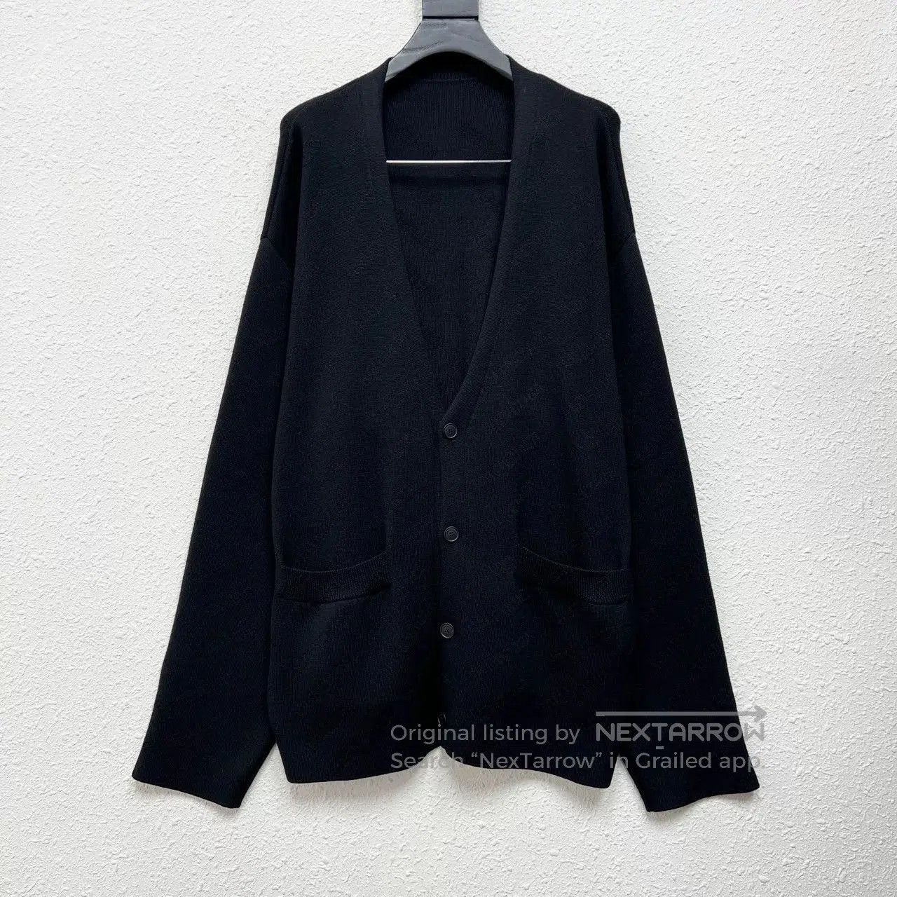 balenciaga blackout logo cardigan size L.