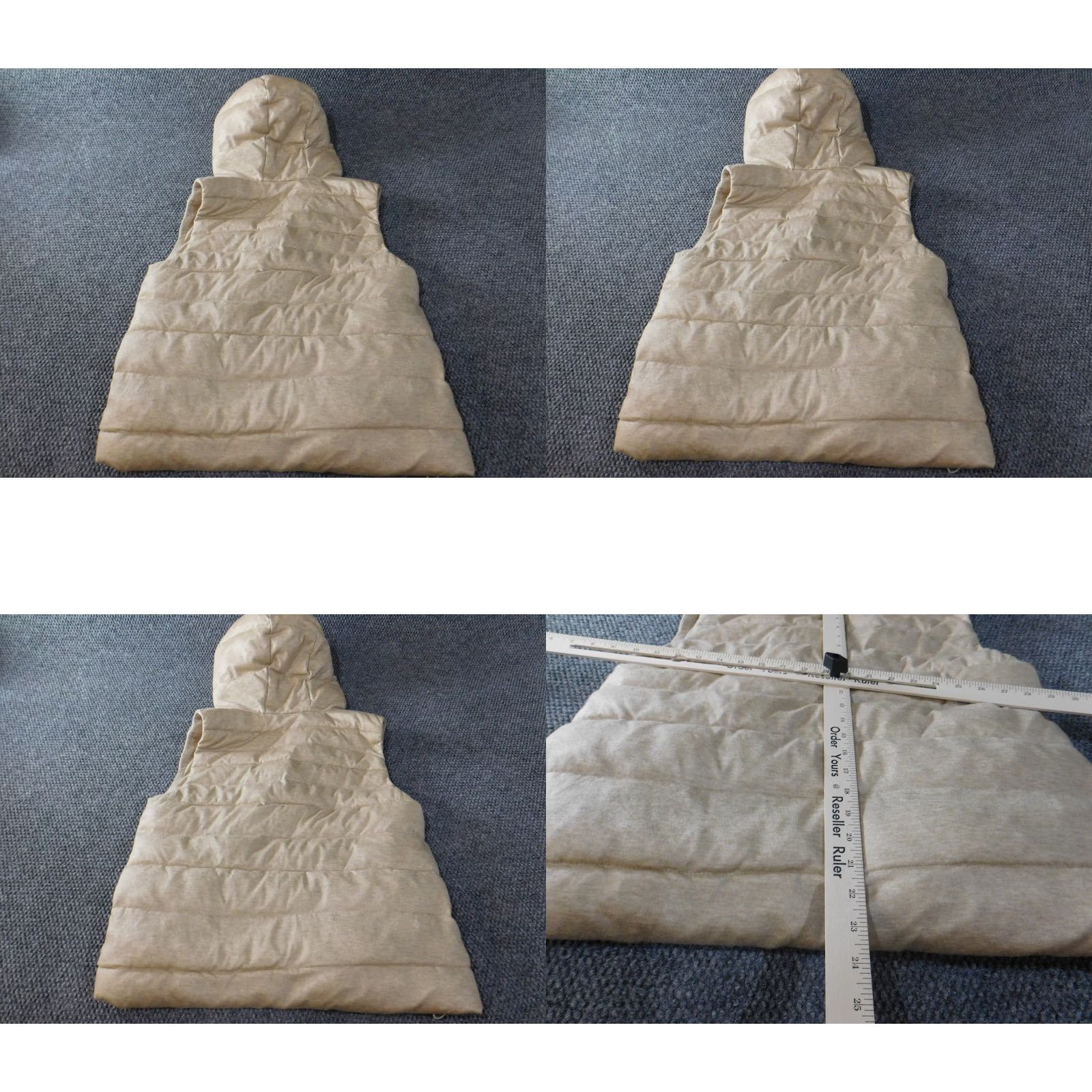 Gap Gap Vest Medium Beige Zip Classic Outdoors Puffer Wool Acrylic - Women, M, Sleeveless, Mid-Length, Solid, Peanuts Theme, Casual Outdoor Jacket Vest Size M / US 6-8 / IT 42-44 - 8 Thumbnail