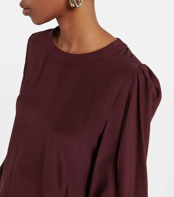 Chloe o1y0825 Silk Blouse in Plum Size M / US 6-8 / IT 42-44 - 2 Thumbnail