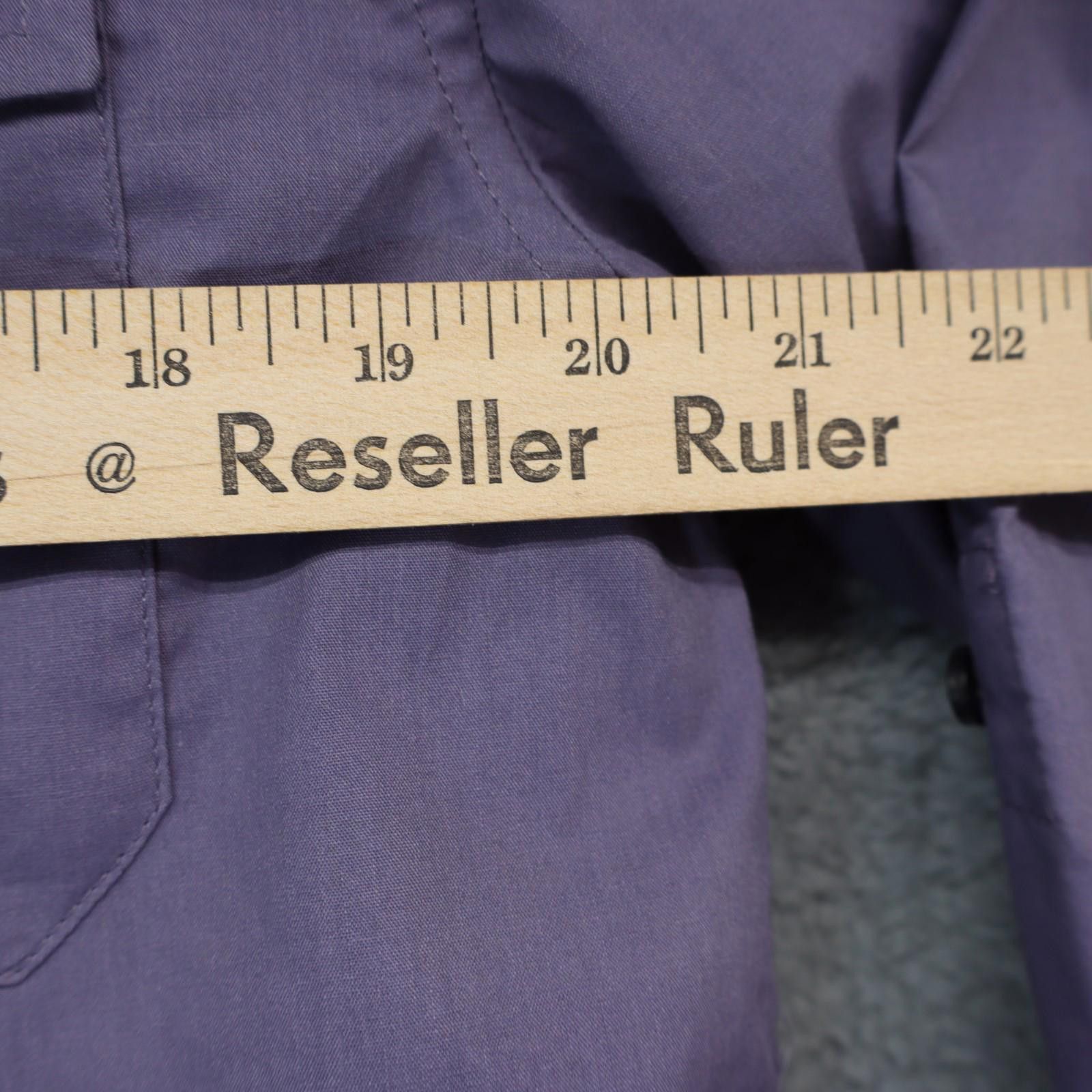 Brunello Cucinelli Bruno Dress Shirt Purple Long Button Med Men new defect Size 38R - 3 Thumbnail
