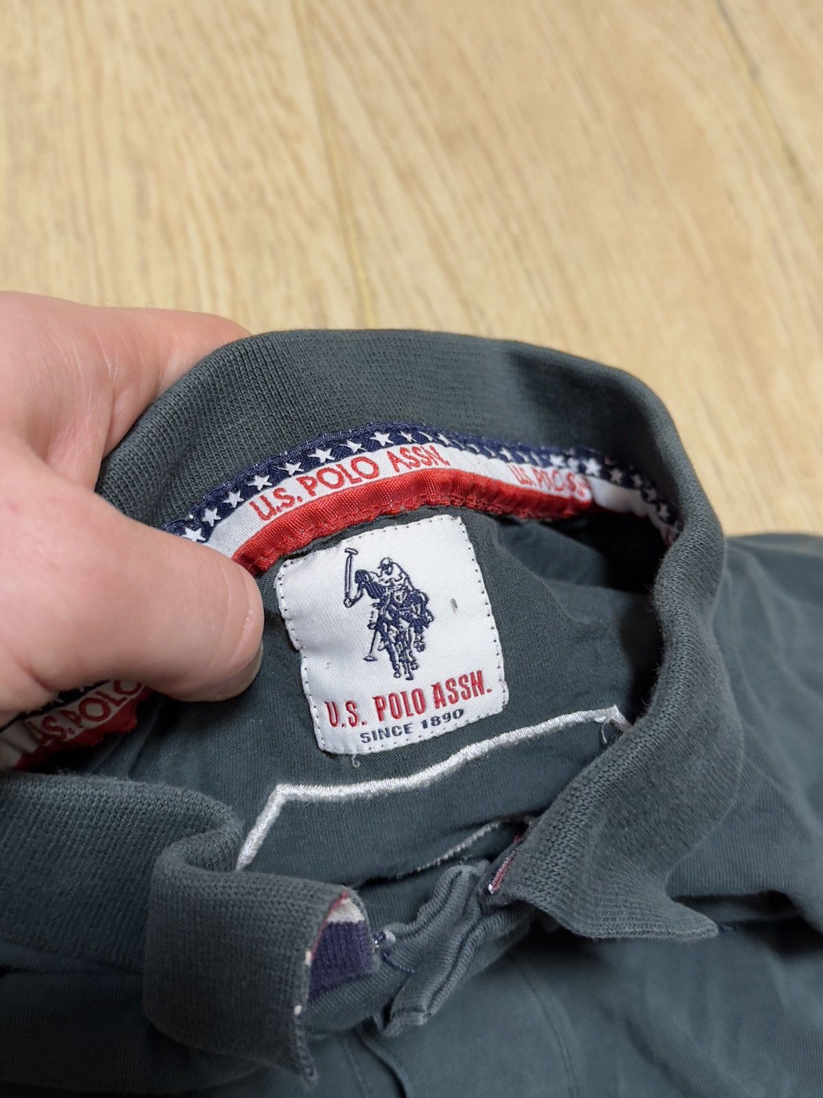 U.S. Polo Assn. × Vintage Vintage Polo Ralph Lauren Style Distressed Rugby Sweatshirt Size US L / EU 52-54 / 3 - 11 Thumbnail