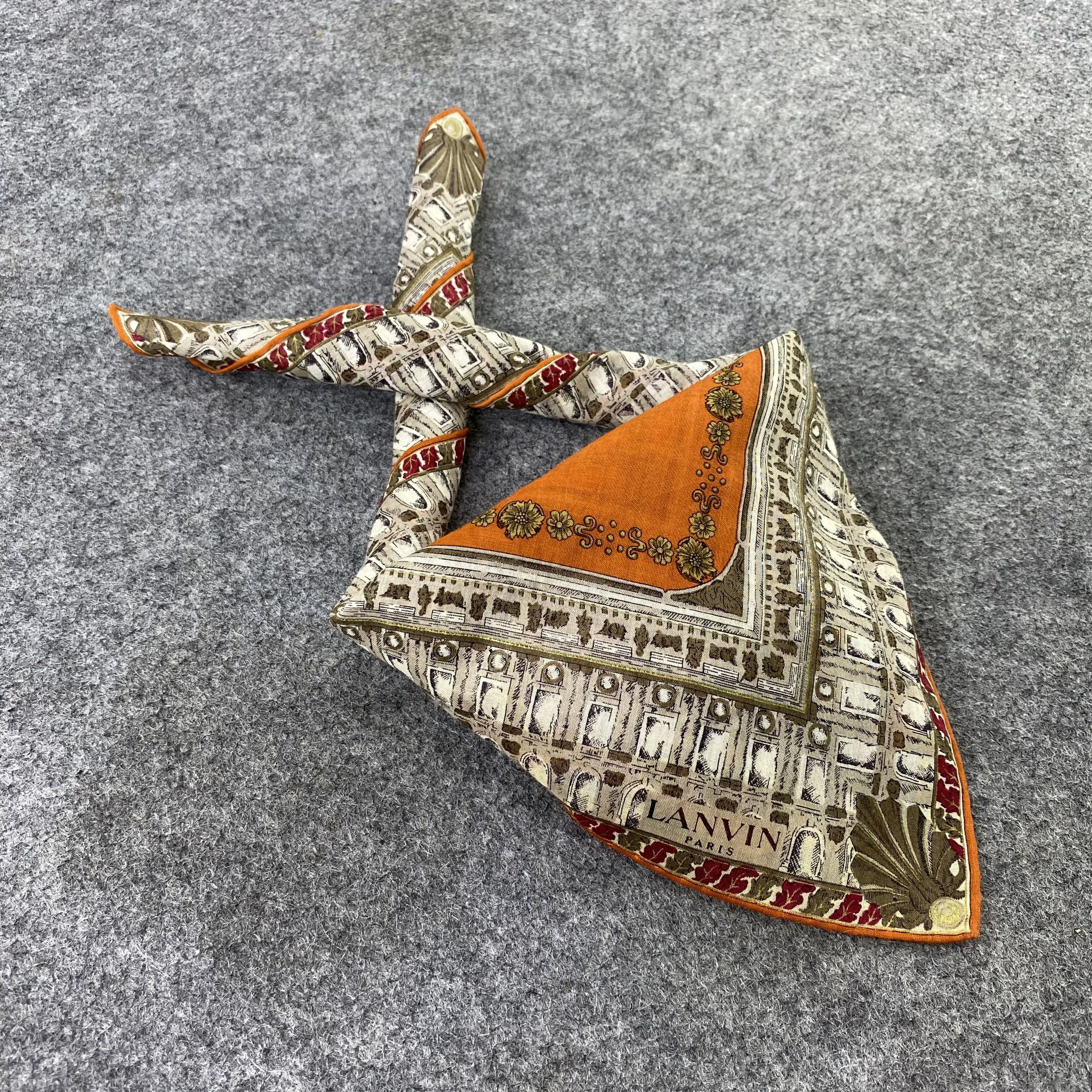 Lanvin × Vintage Lanvin Handkerchief / Bandana / Neckerchief / Headscarf-B840 Size ONE SIZE - 1 Thumbnail