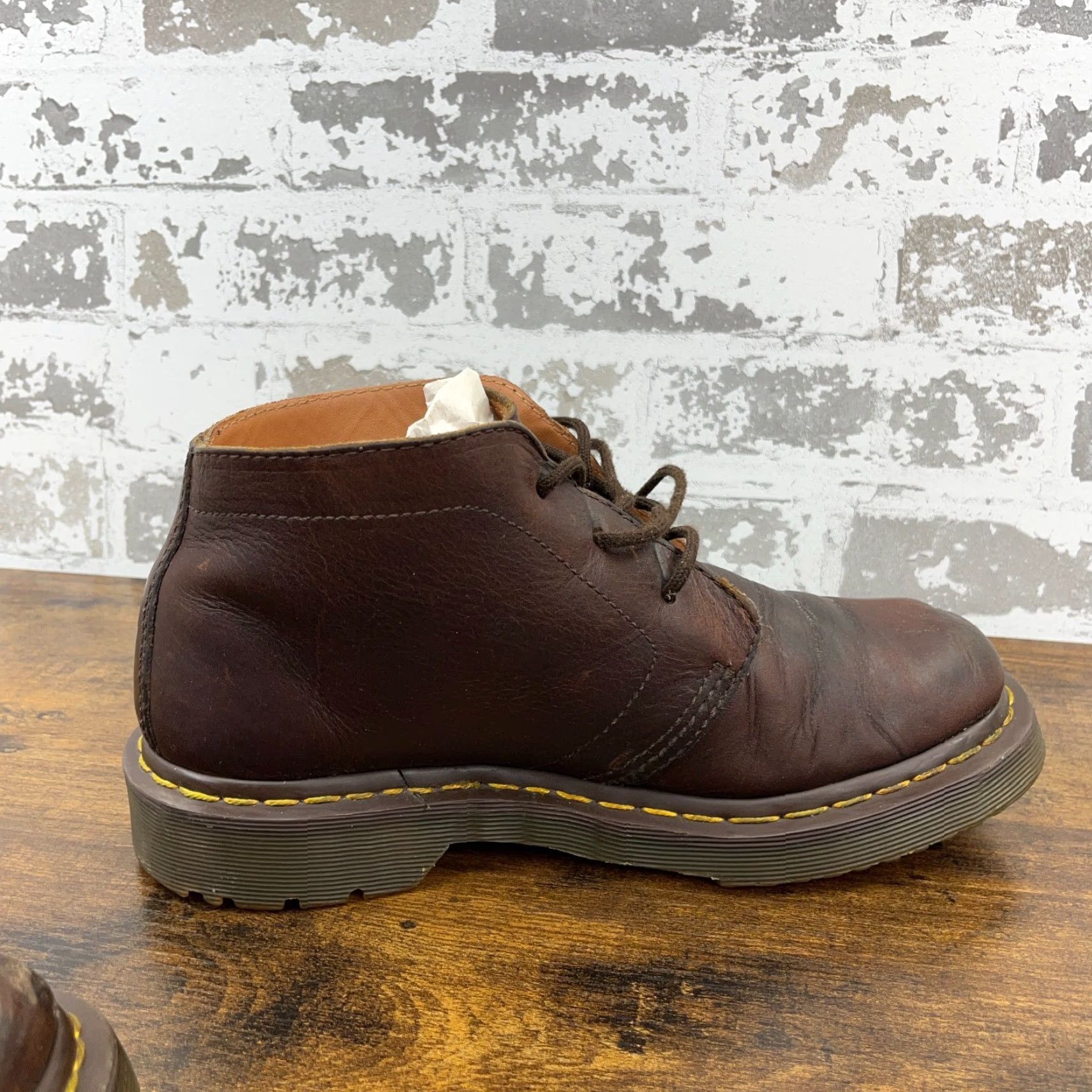 Dr. Martens Dr. Martens Chukka Boots Men 8 US Leather Dark Brown Lace Up Mid Top Casual Boots Size US M / EU 48-50 / 2 - 7 Thumbnail