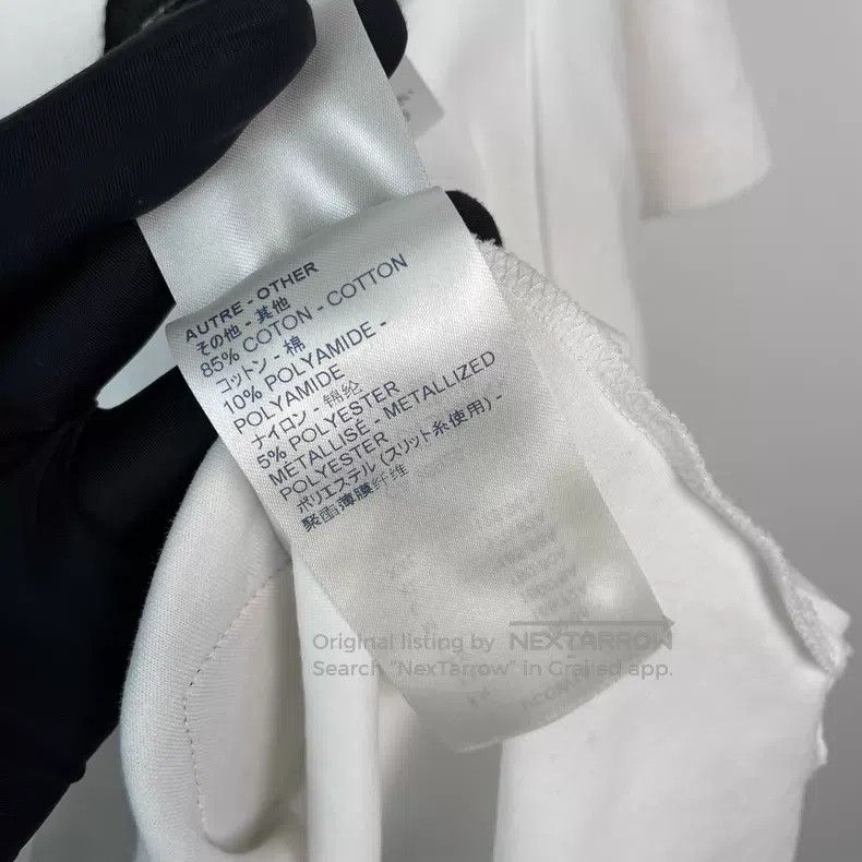 Louis Vuitton Louis Vuitton White Logo Embroidered Crew Neck Short Sleev Size US S / EU 44-46 / 1 - 9 Thumbnail