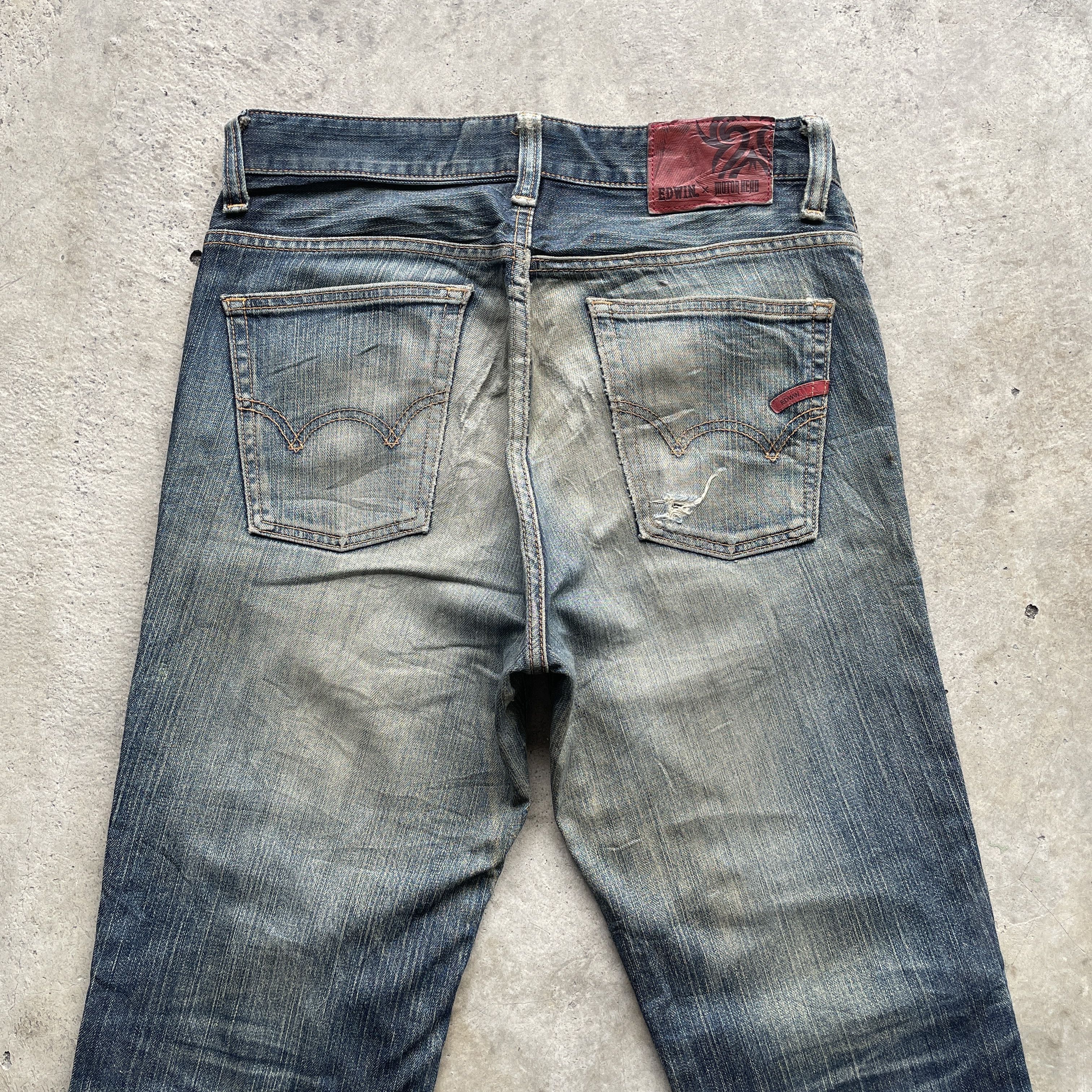 Edwin × Jean Vintage Edwin x Motor Head Rusty Jeans Sick Denim Pants Size US 31 - 14 Thumbnail