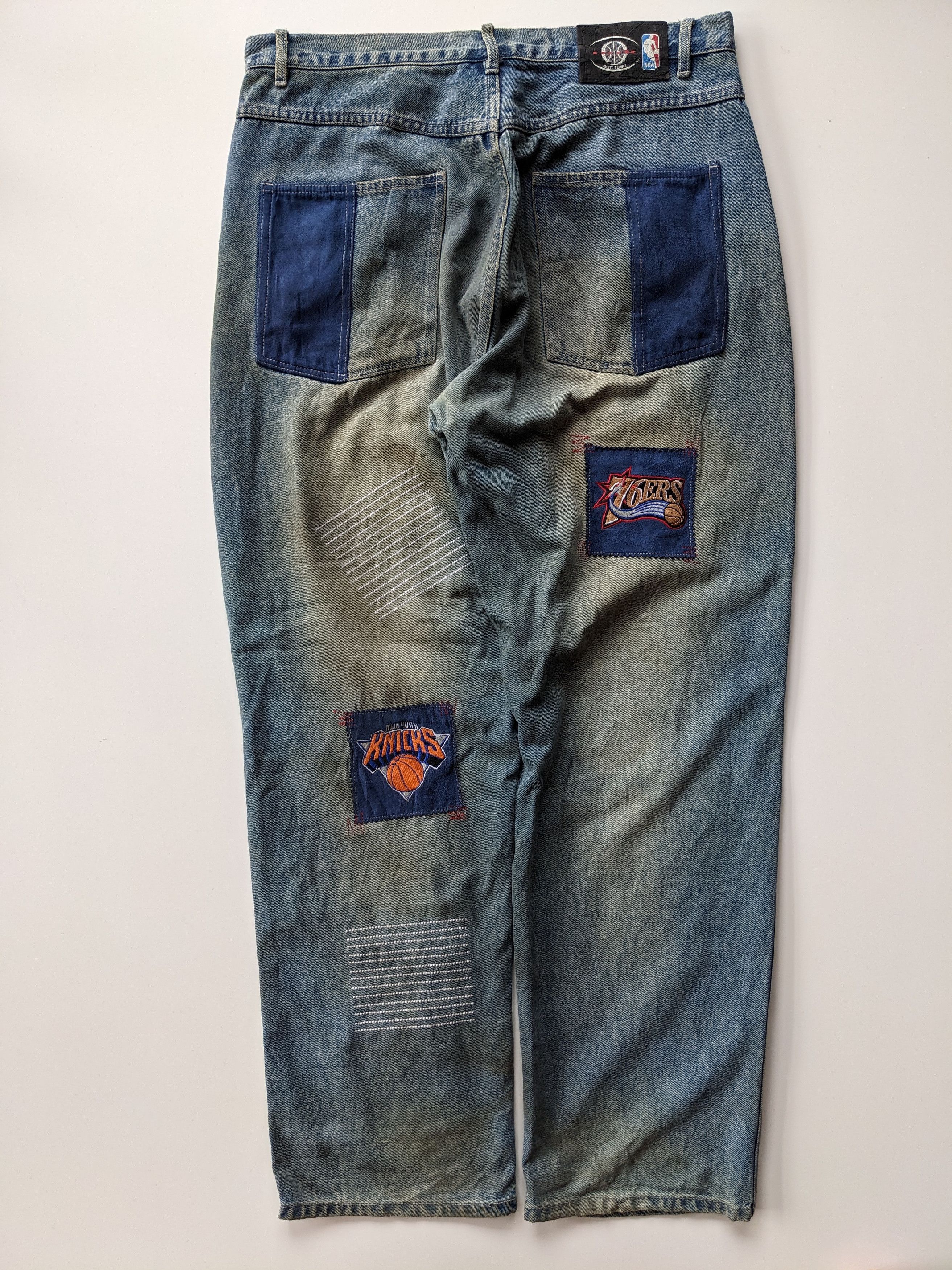 NBA × Vintage Vintage NBA baggy patchwork ballon jeans Size US 36 / EU 52 - 2 Thumbnail
