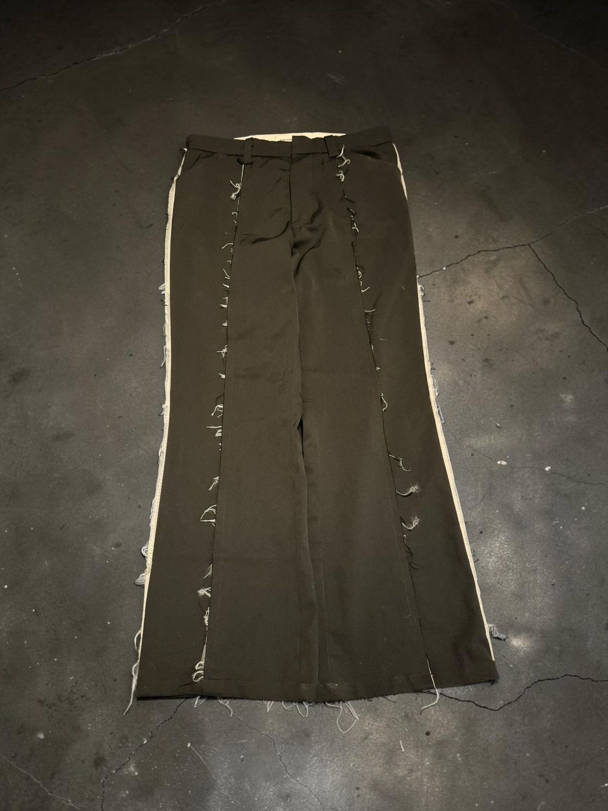 Bare Knuckles Bare Knuckles Raw Edge Flared Dress Pants Size US 32 / EU 48 - 1 Thumbnail