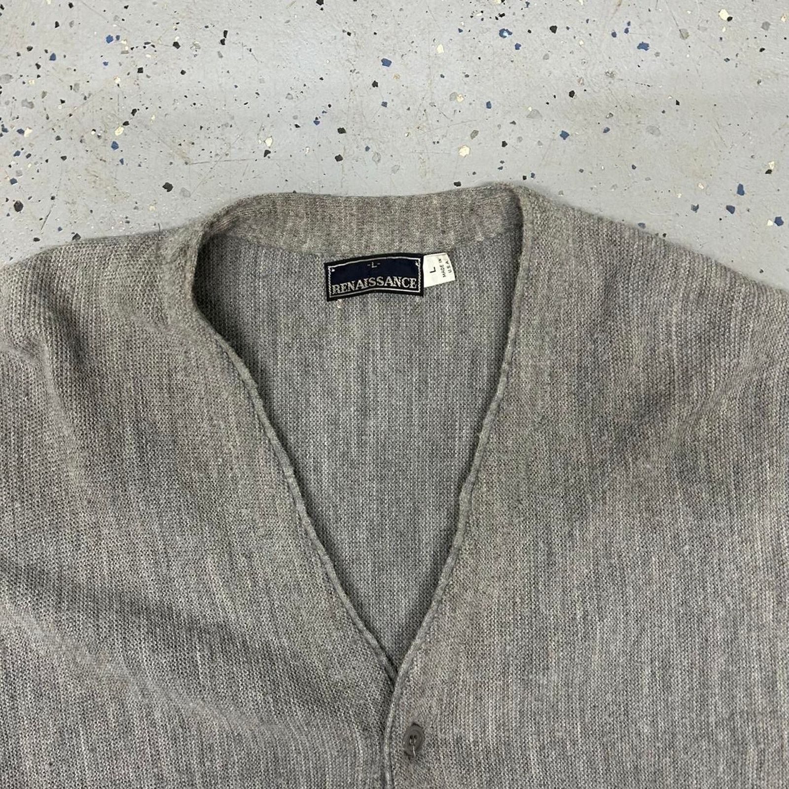 Other Grey vintage cardigan with a worn look Size US L / EU 52-54 / 3 - 4 Thumbnail