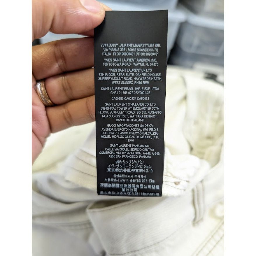 Saint Laurent Paris o1rshd1 Baggy Shorts Tigh LE in Off-White Size US 34 / EU 50 - 17 Thumbnail