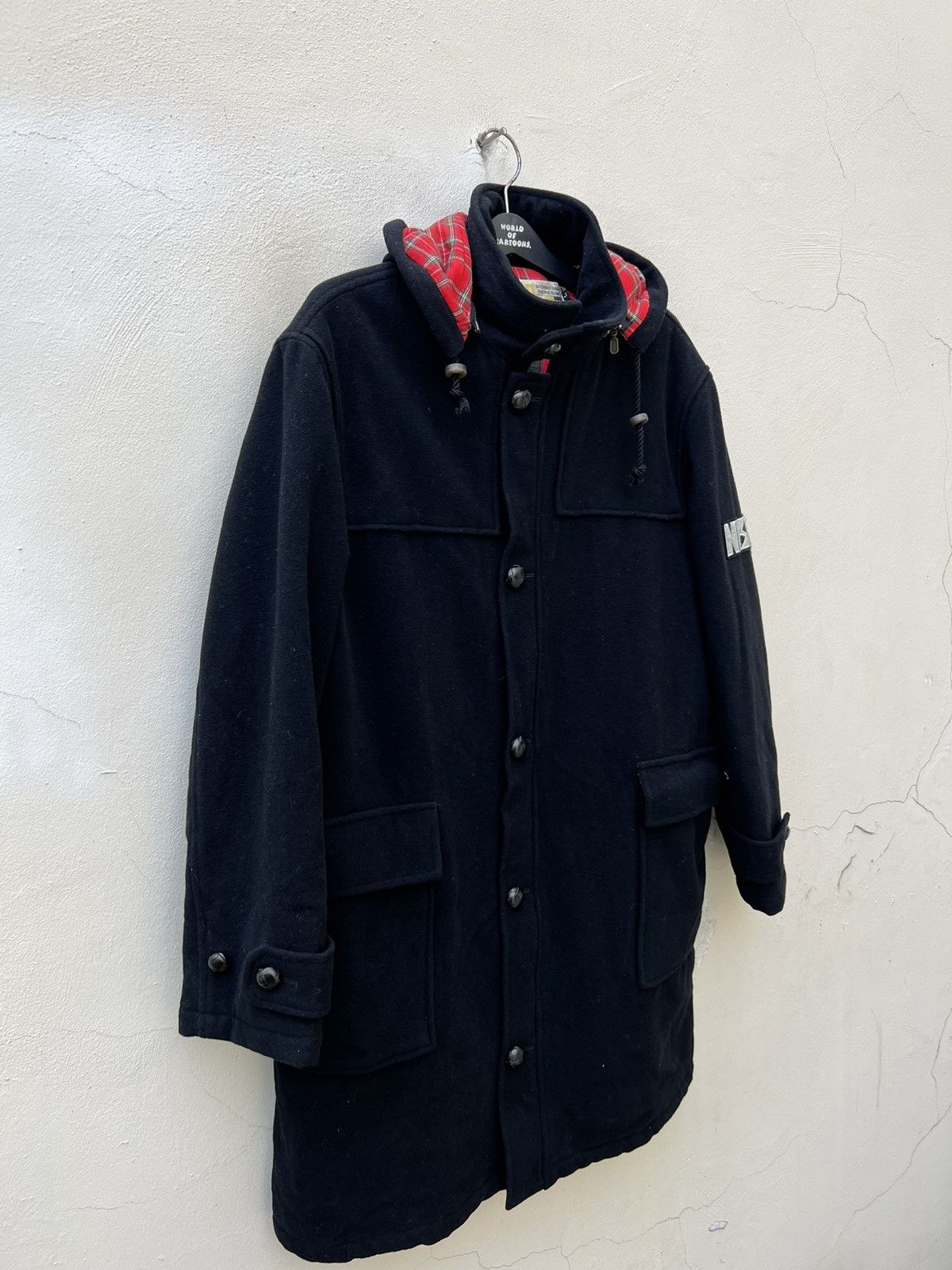 Japanese Brand VTG 90s NISMO International Racing Black Wool Duffel Jacket Size US L / EU 52-54 / 3 - 6 Thumbnail