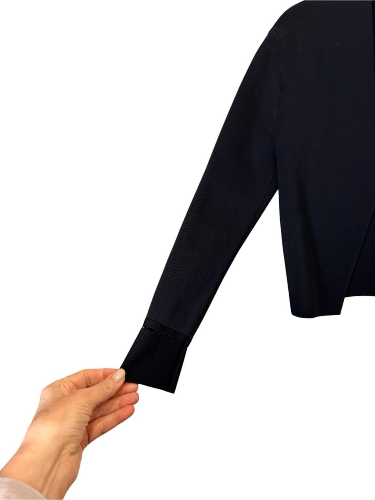 Other M.M.Lafleur Women’s Black Ribbed Knit Cardigan Sz S Size S / US 4 / IT 40 - 2 Thumbnail