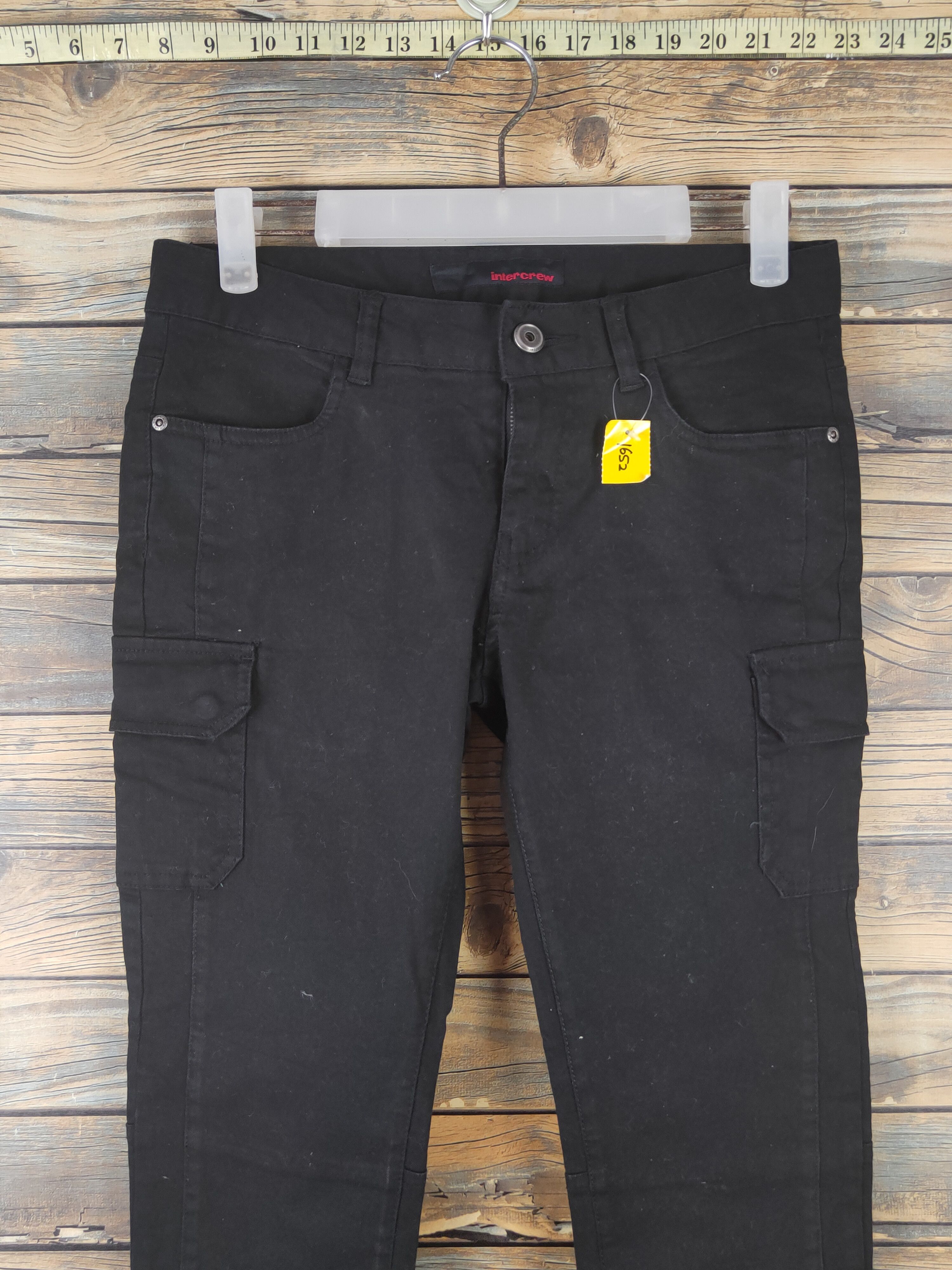 Japanese Brand DL Inter Crew Black Multipocket Tactical Cargo Pants #1652 Size 28" / US 6 / IT 42 - 2 Thumbnail