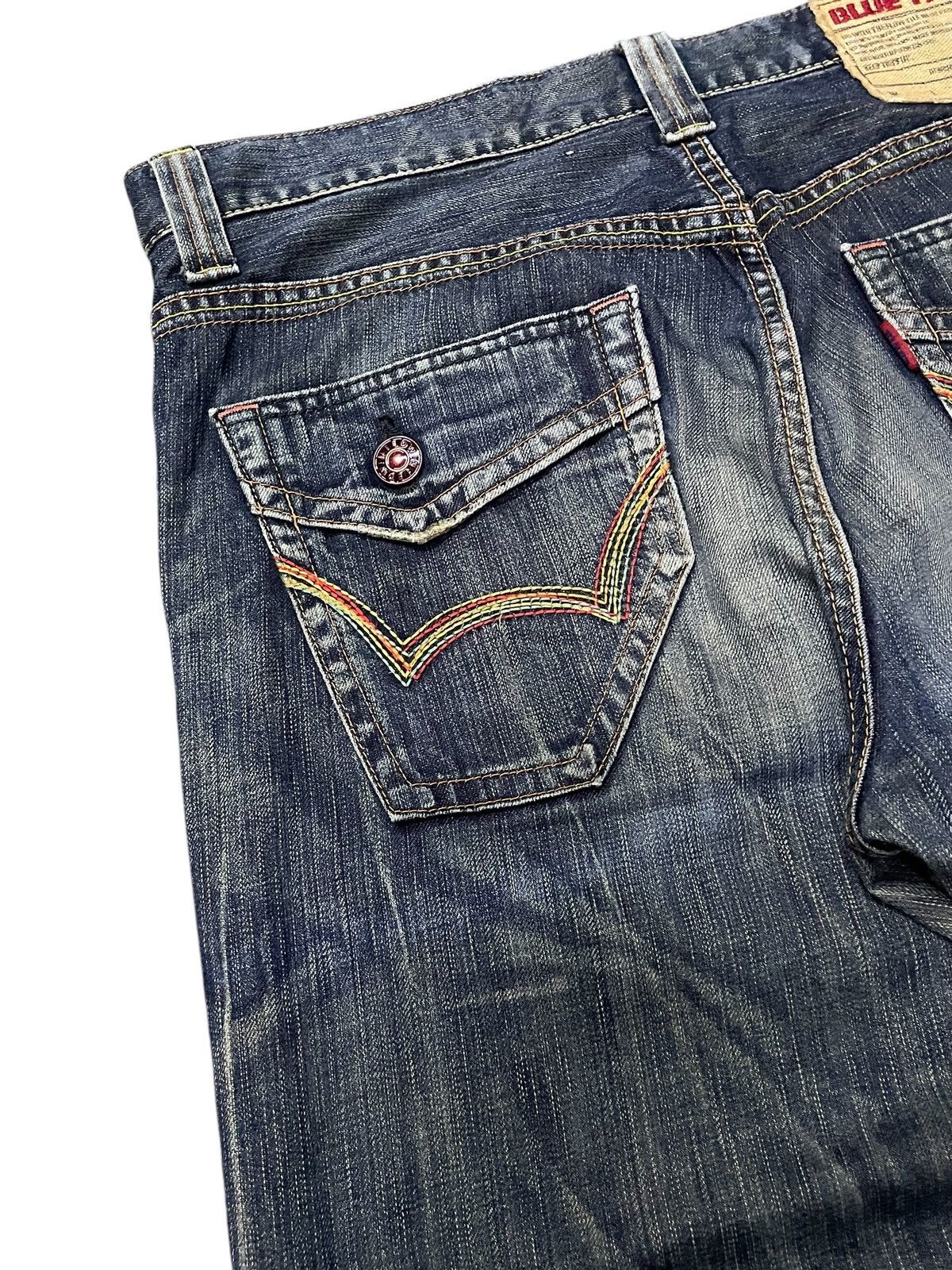 Edwin Rare Edwin 503 Flare Heavy Stitch Multi Colour Denim Jeans Size US 34 / EU 50 - 20 Thumbnail