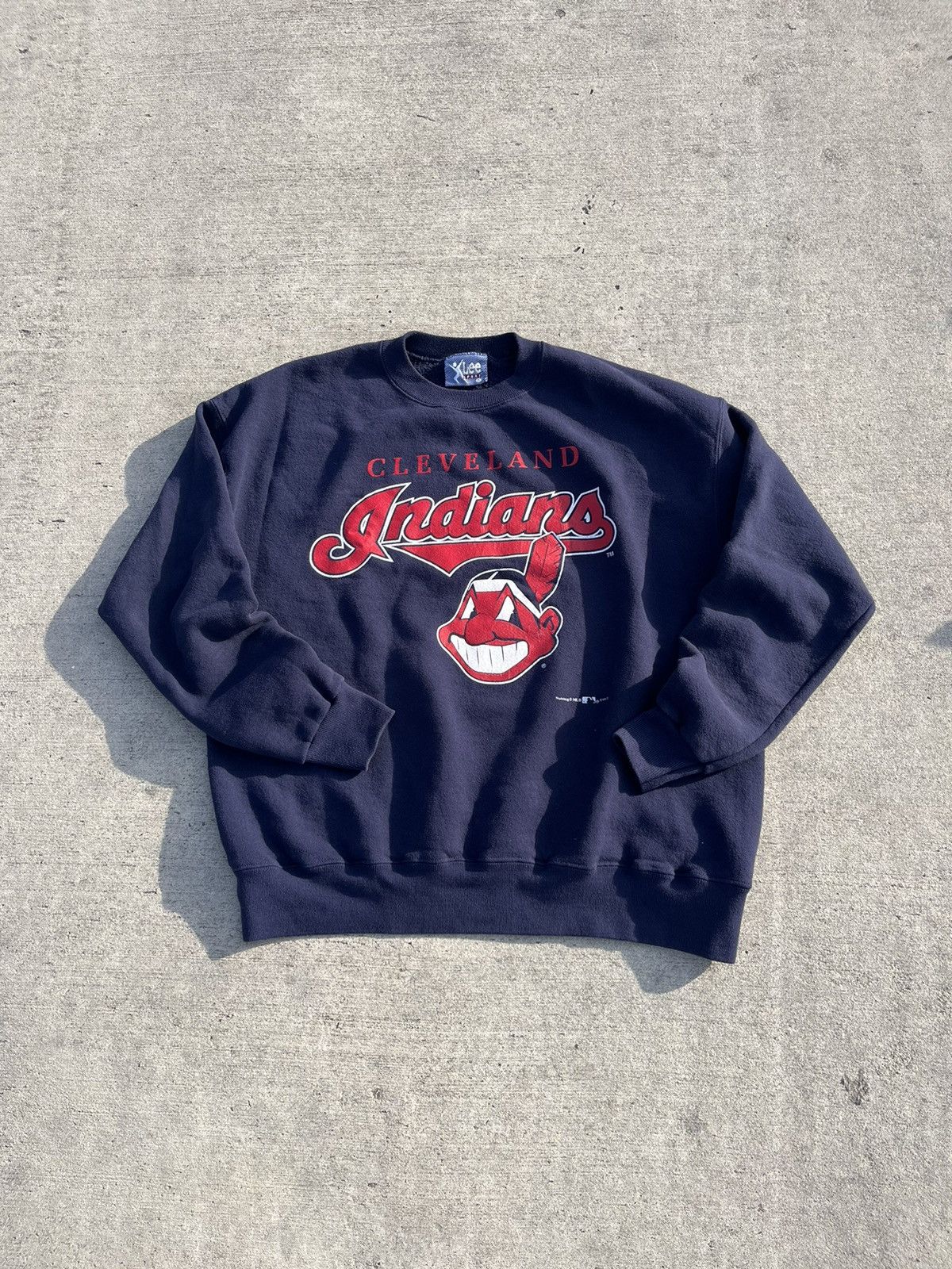 Lee 1995 CLEVELAND INDIANS SWEATER Size US XL / EU 56 / 4 - 1 Thumbnail