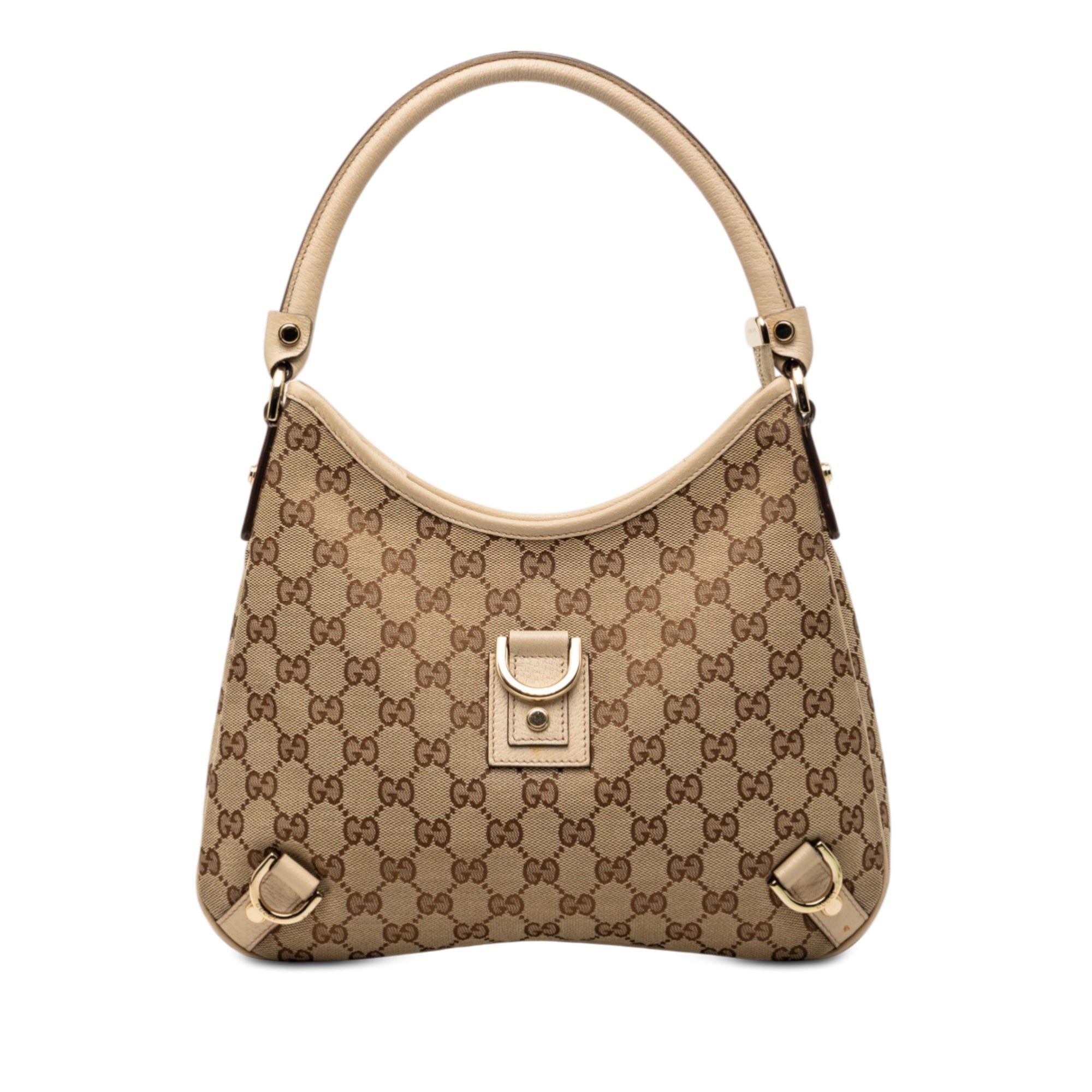 Gucci Gg Canvas Abbey D Ring Shoulder Bag in Beige, Women's