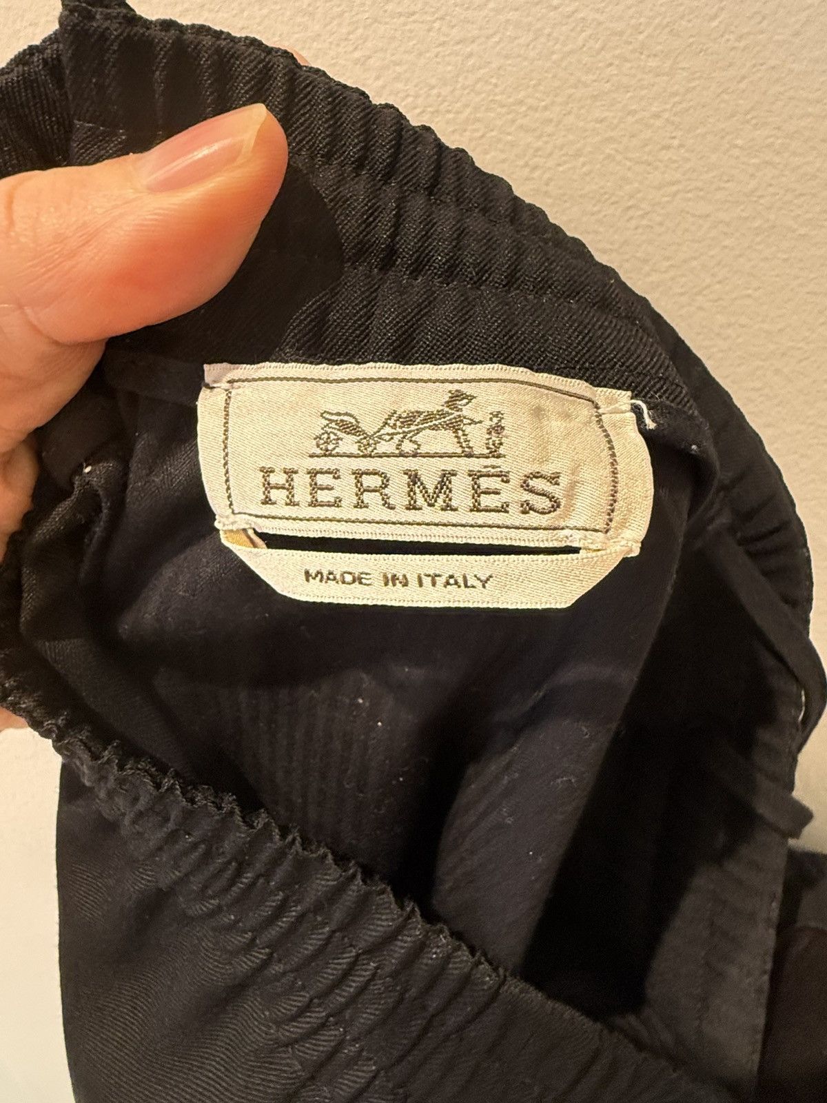 Hermes Hermès - Black Satin Stripe Tuxedo Jogger, size 42 Size US 30 / EU 46 - 5 Thumbnail