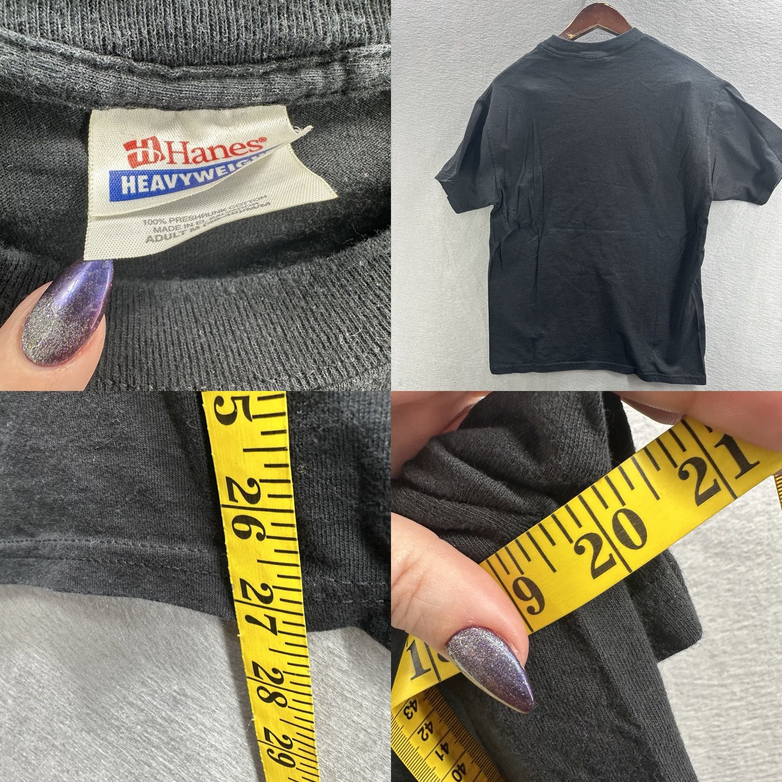 Hanes VINTAGE George Moshington Shirt Mens M Black 90s Punk Band Tee Makings Phx Unruh Size US M / EU 48-50 / 2 - 8 Thumbnail