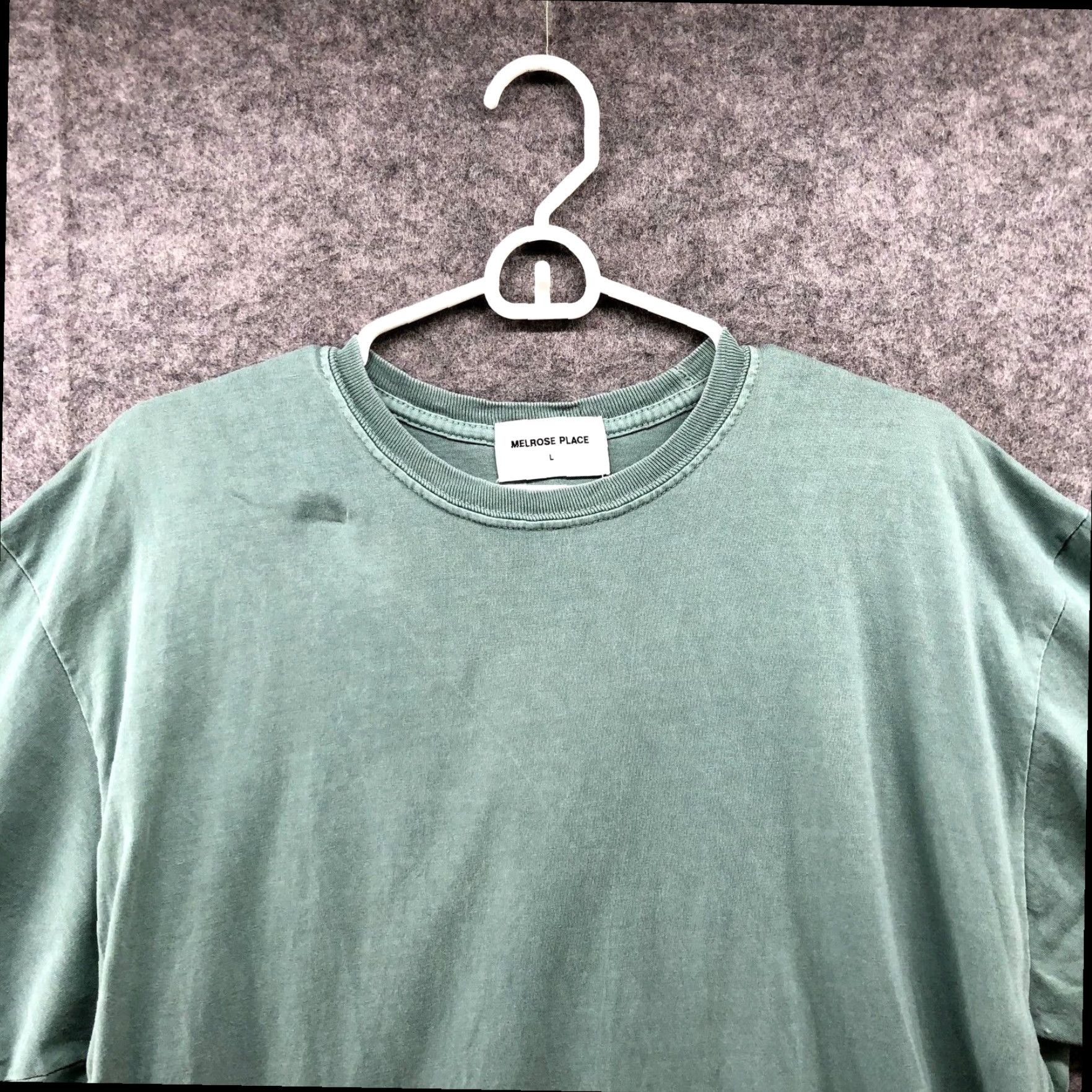 New Republic Melrose Place Mens Large XL Extra Large Sage Green Short Sleeve Cotton T Shirt Size US L / EU 52-54 / 3 - 3 Thumbnail