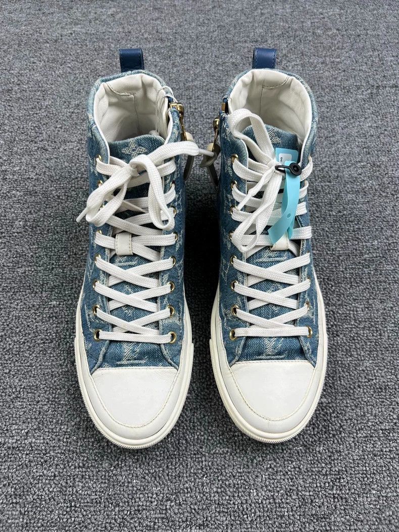 Louis Vuitton Louis Vuitton Denim High-Top Sneakers Size 36-2507 Size US 5.5 / EU 38 - 3 Thumbnail