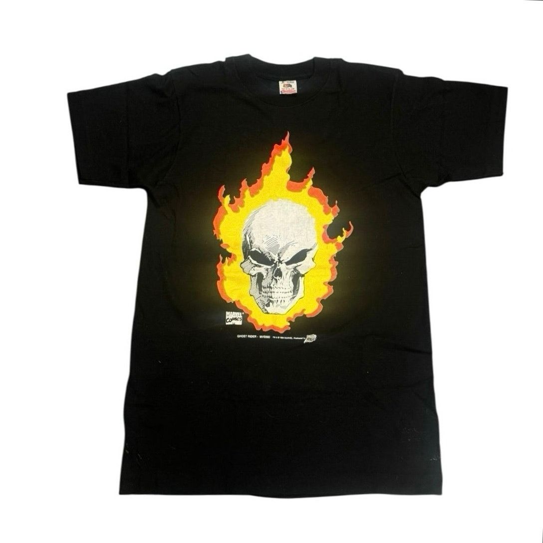 Fruit Of The Loom Vintage 1990s Marvel Ghost Rider Flame Skull T-Shirt Size US S / EU 44-46 / 1 - 1 Thumbnail