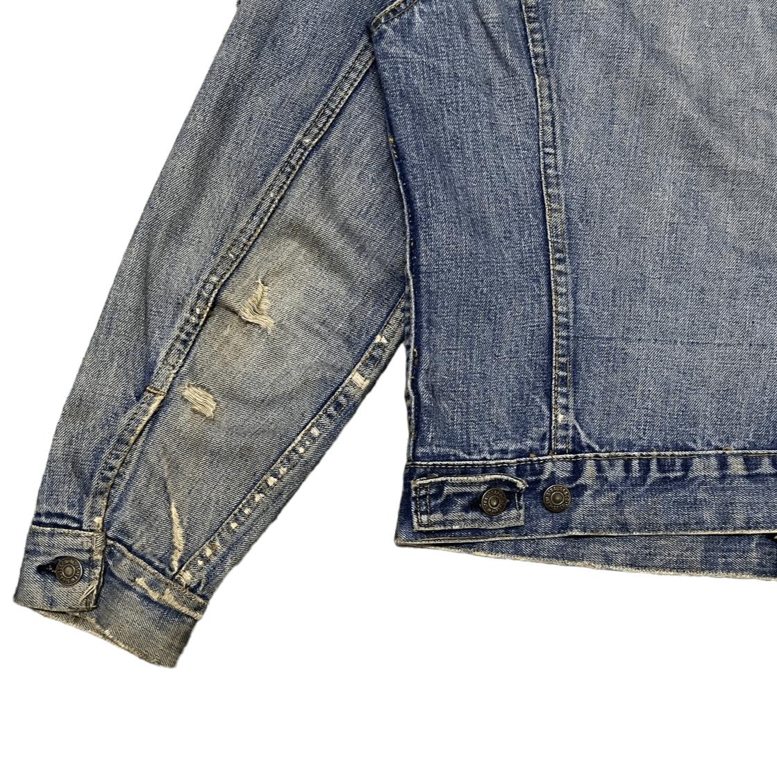 Levi's Vtg 60's Levis Type 3 Big E Denim Jacket Trashed Distressed Size US M / EU 48-50 / 2 - 18 Thumbnail