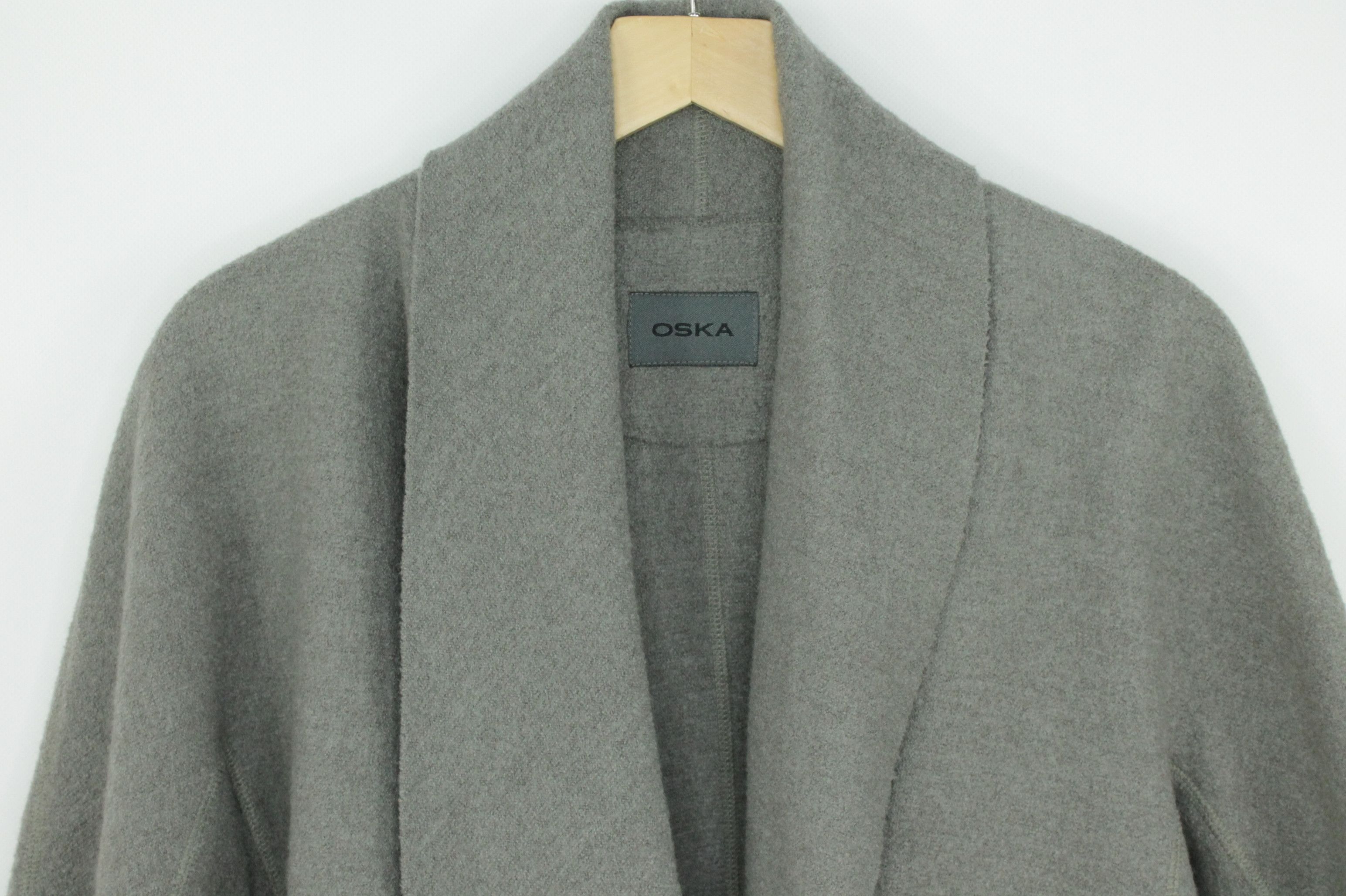 OSKA OSKA Gray Boiled Wool Jacket Regular 2 Women's Size M / US 6-8 / IT 42-44 - 2 Thumbnail