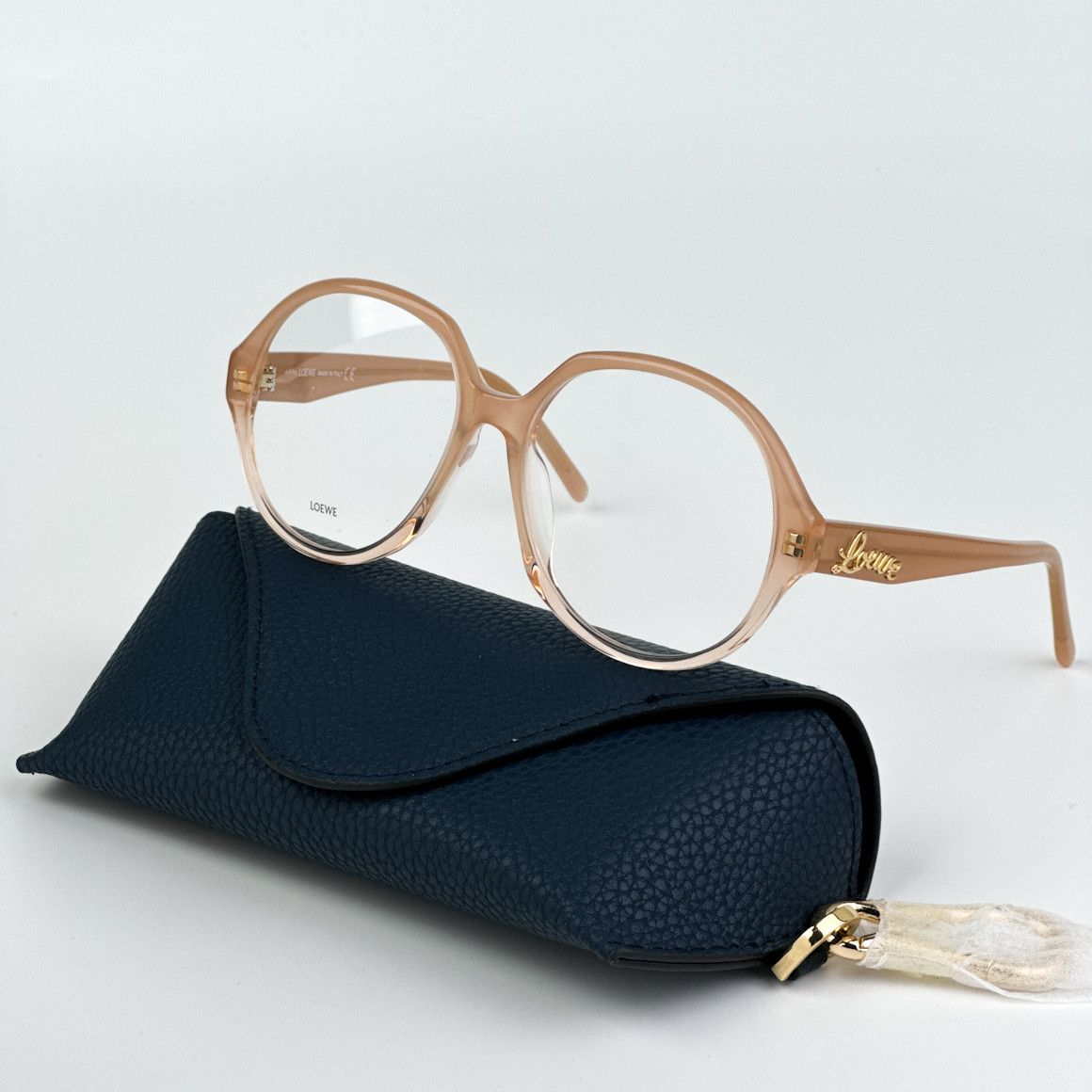 image of New Loewe Lw50039I 072 Round Women Eyeglasses Lw 50039I in Pink Nude/Demo