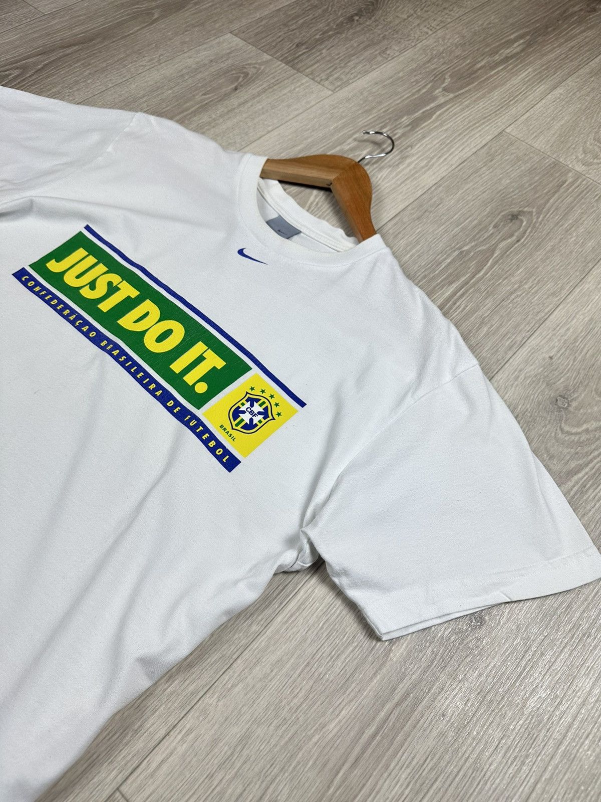 Nike Nike Vintage Logo Just Do It Brazil T-Shirt Size US XL / EU 56 / 4 - 4 Thumbnail