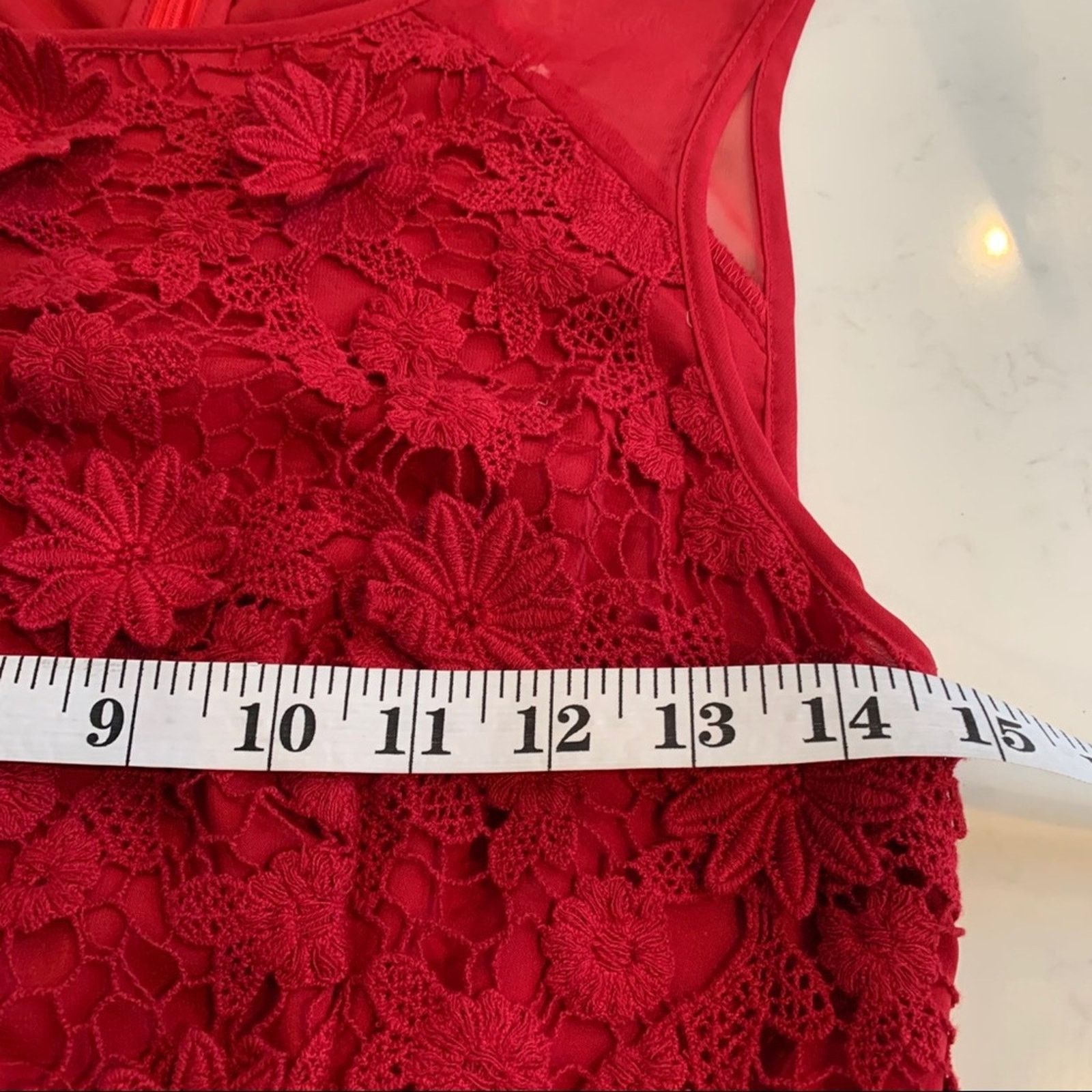 Anthropologie Anthropologie Thistlepearl red floral lace mini dress size 4 Size S / US 4 / IT 40 - 6 Thumbnail