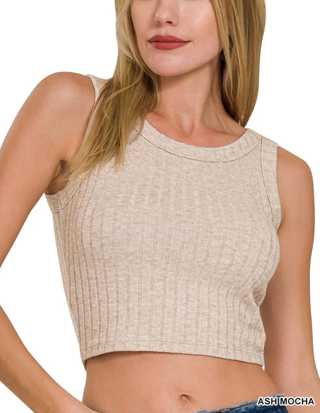 Other Zenana Ribbed Tank Crop Top (Black) Size S / US 4 / IT 40 - 2 Thumbnail