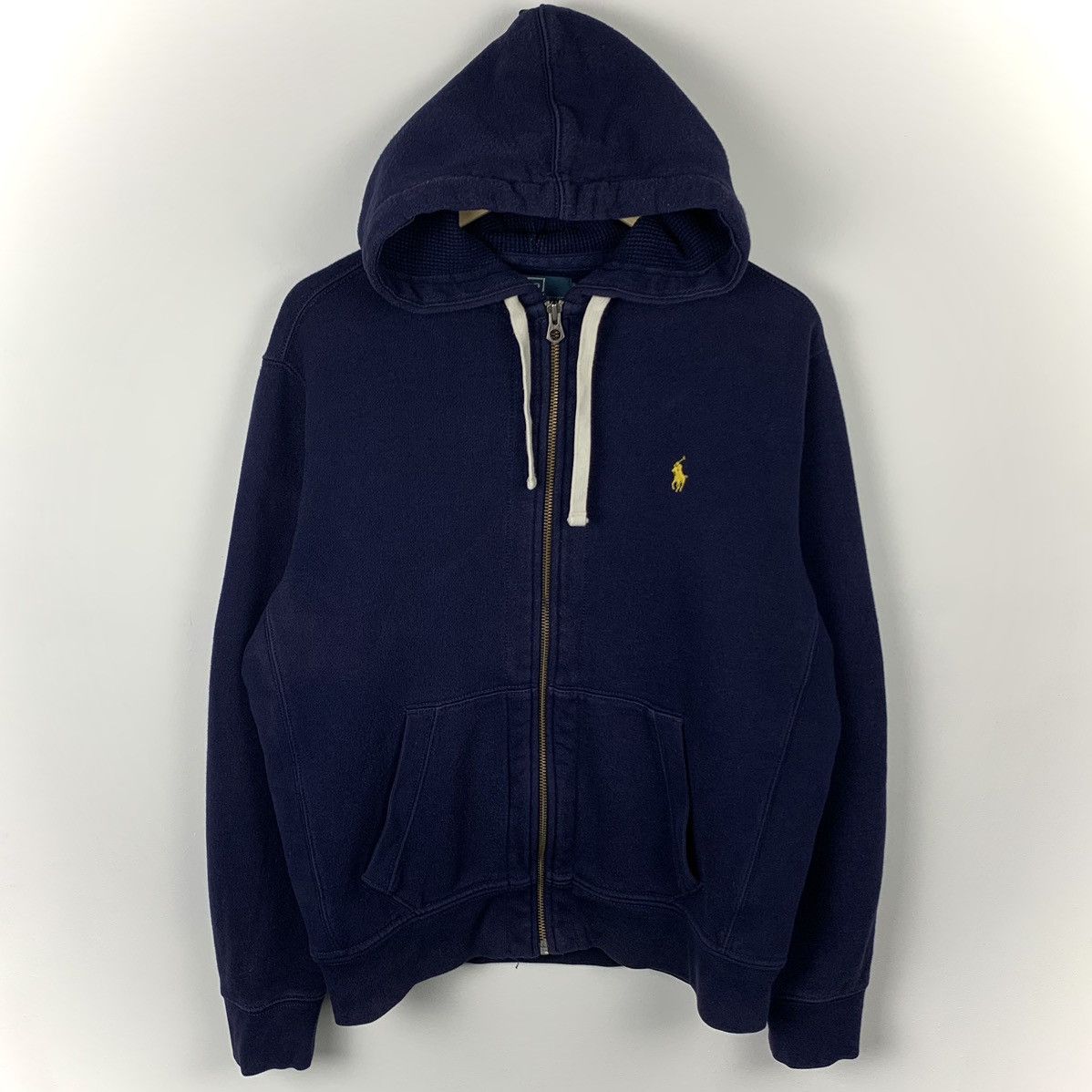 Polo Ralph Lauren Vintage Y2K Polo Ralph Lauren Zip Up Hoodie Yellow Pony Logo Size US L / EU 52-54 / 3 - 1 Thumbnail
