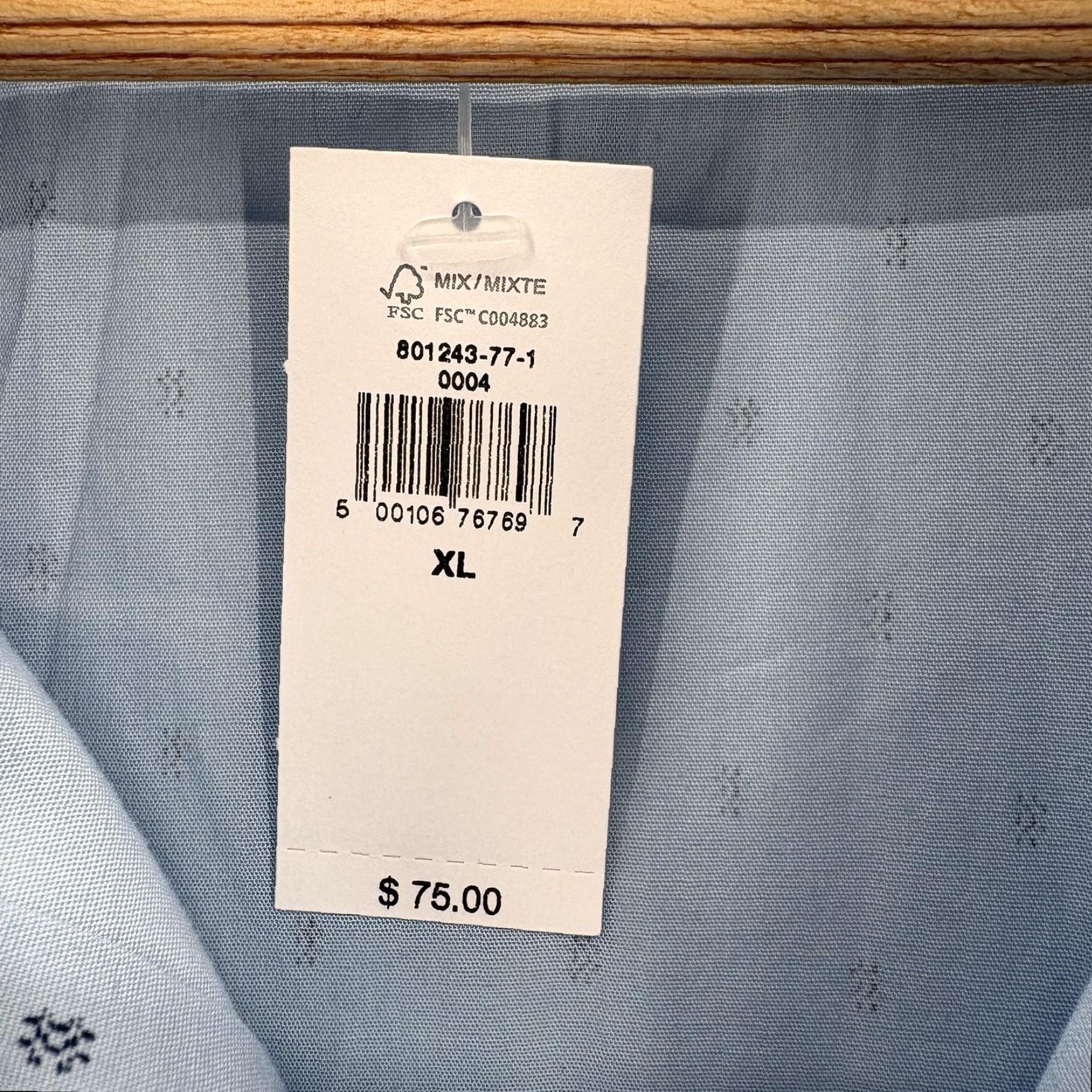 Banana Republic Banana Republic Dress Shirt Mens XL Blue Slim Fit Wrinkle Resistant Stretch NWT Size 46R - 5 Thumbnail