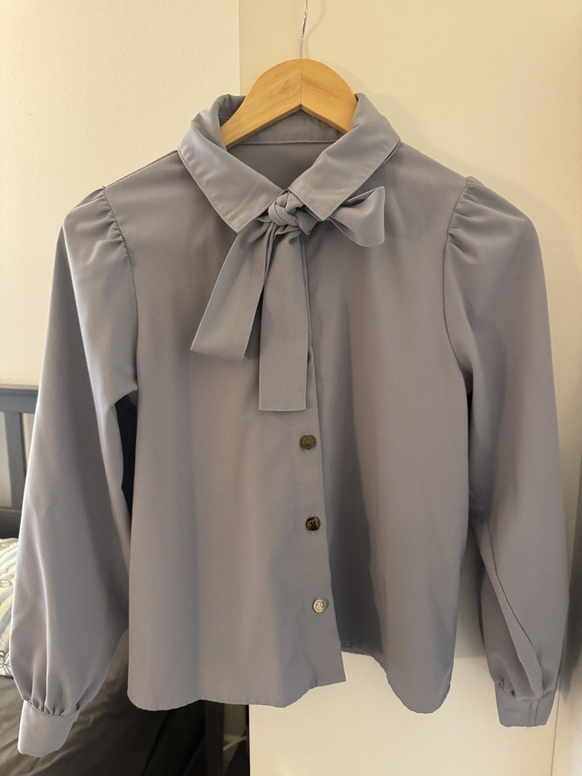 Japanese Brand GRL Women baby blue blouse with assorted buttons Size M / US 6-8 / IT 42-44 - 1 Thumbnail