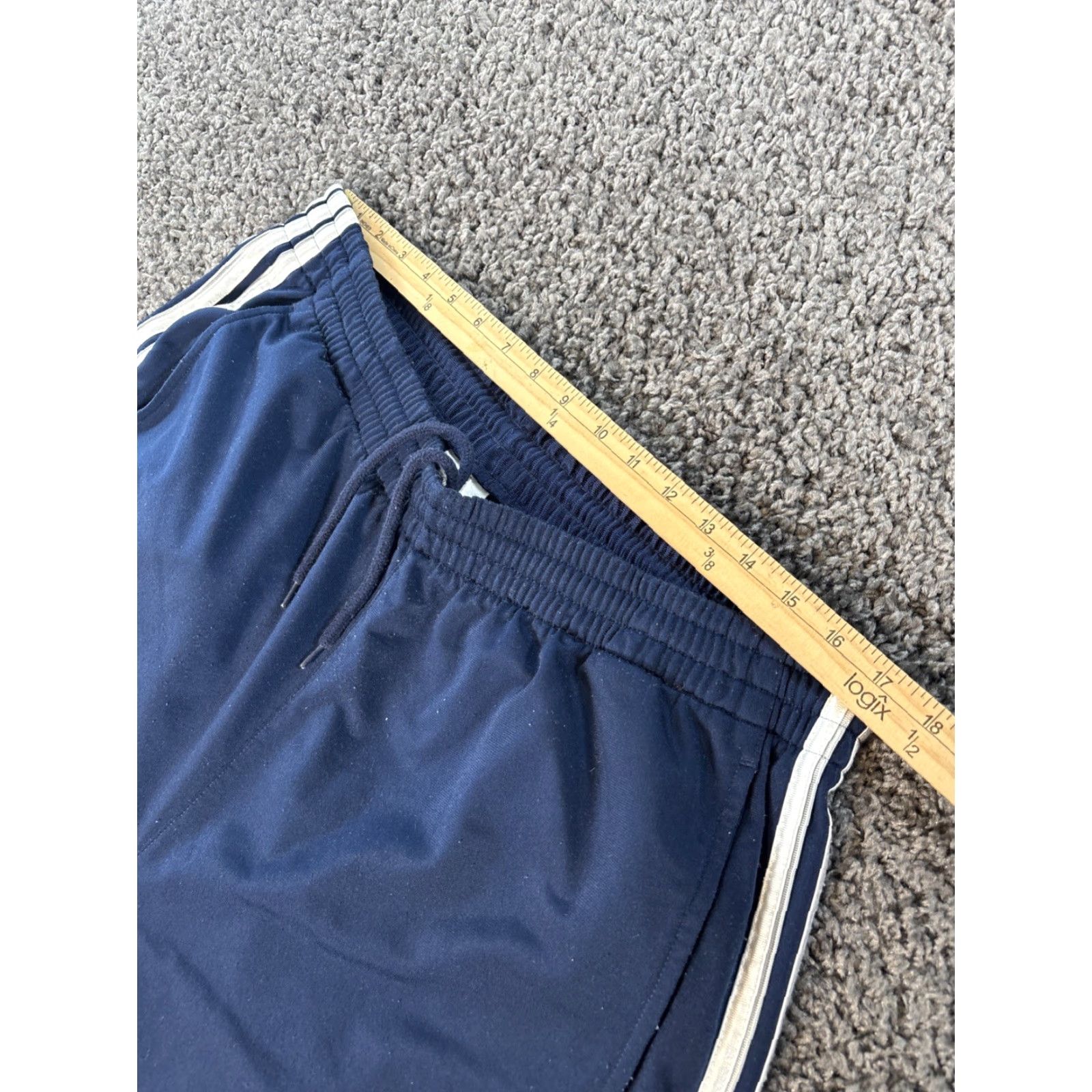 Adidas VINTAGE adidas Track Pants Mens XL Blue Pockets 00s Baggy Warm Ups Basketball 70s Style Size US 36 / EU 52 - 4 Thumbnail