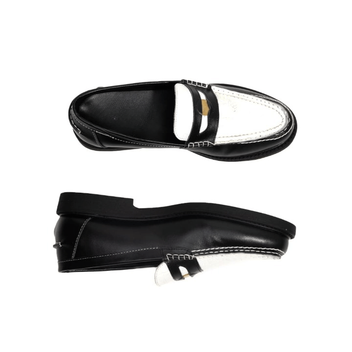Simple Shoes Mens Combi Croco Loafer Black / White Size US 10 / EU 43 - 3 Thumbnail