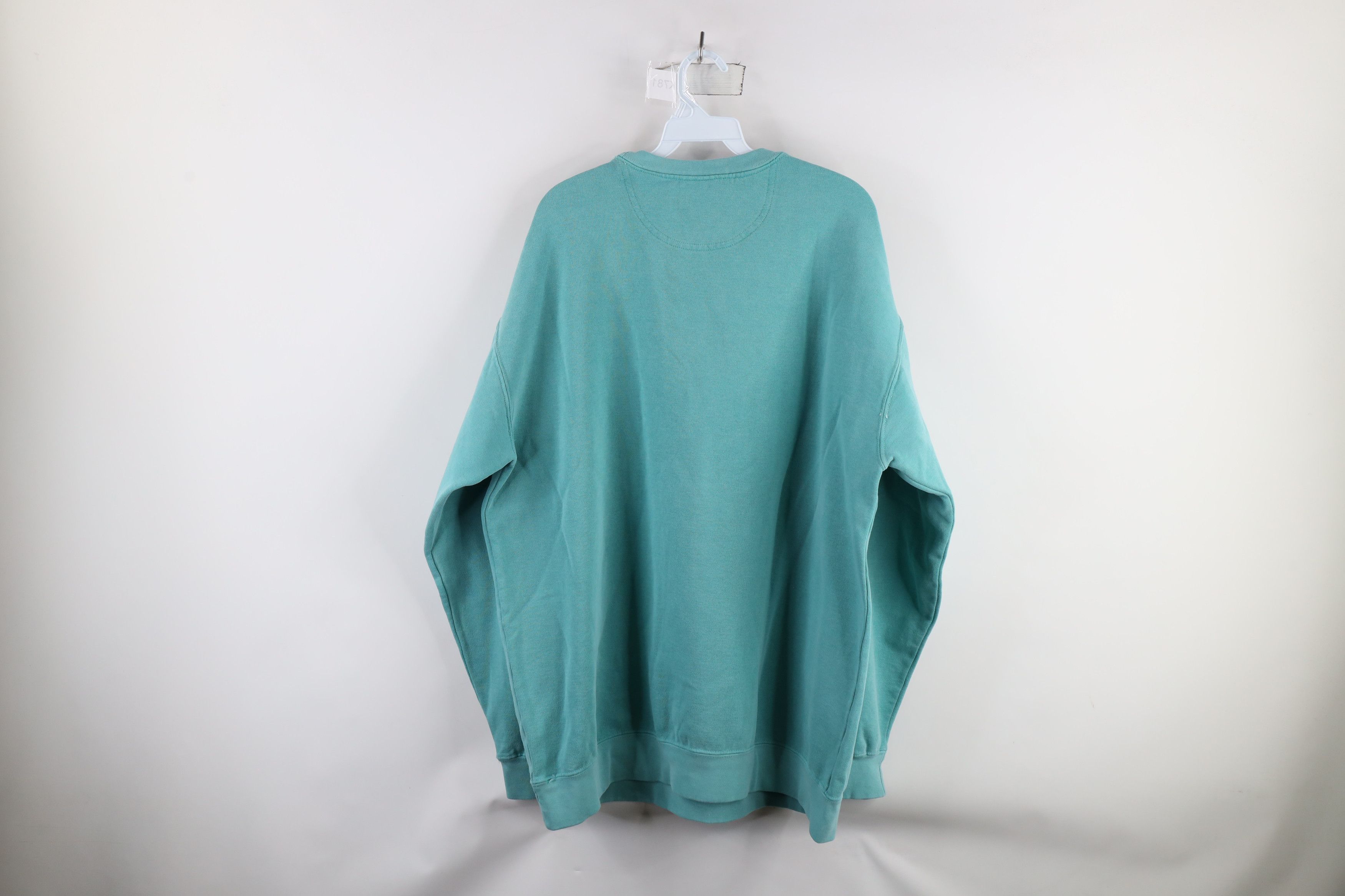 Vintage Deadstock Vintage 90s Streetwear Stonewash Sweatshirt Teal Size US XL / EU 56 / 4 - 8 Thumbnail