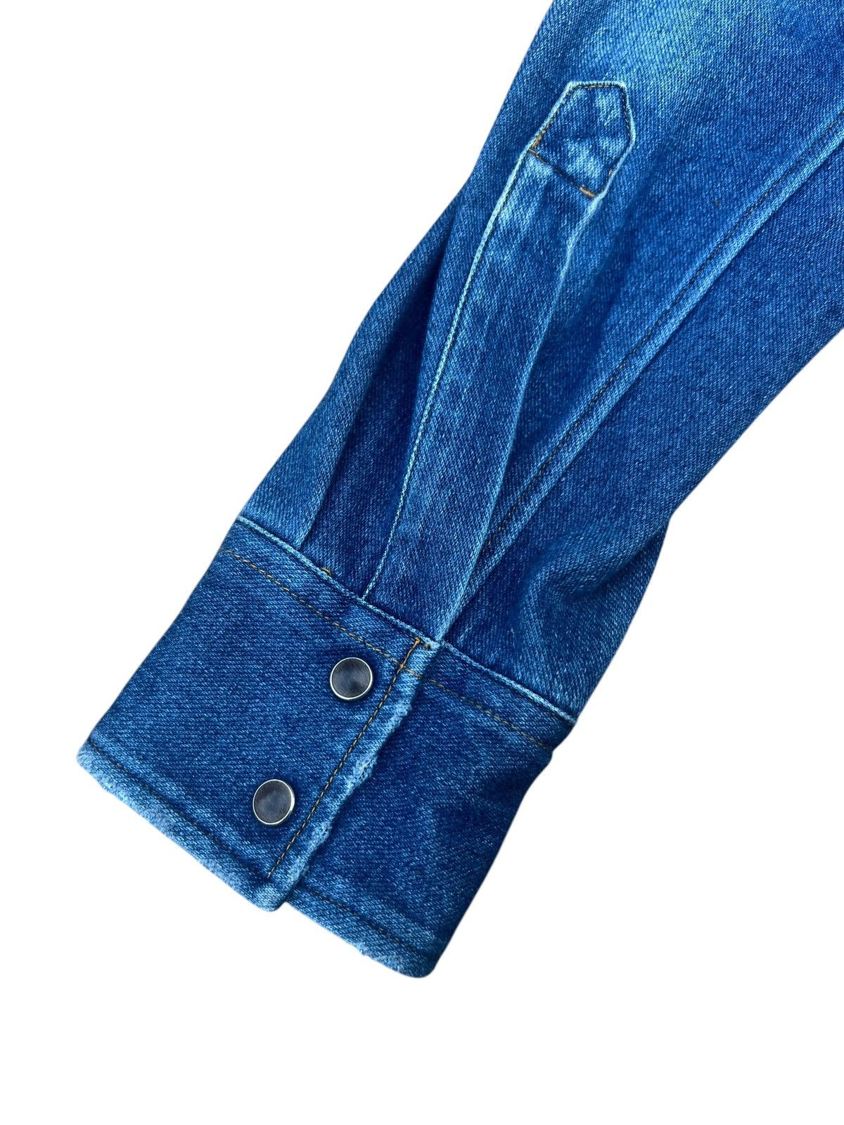 junhashimoto Junhashimoto Japan Distress Fade Denim Stretch Western Shirt Size US M / EU 48-50 / 2 - 14 Thumbnail