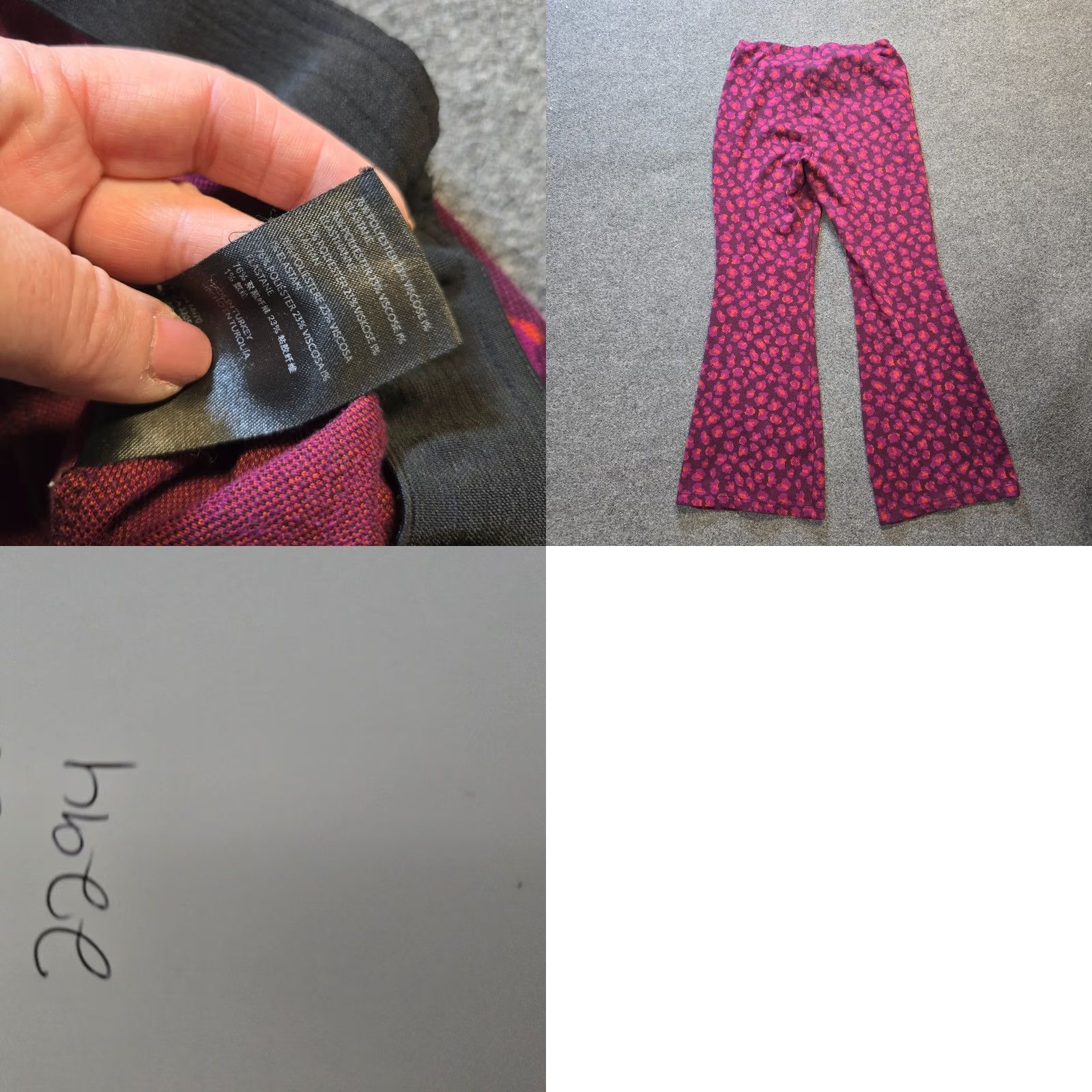 Anthropologie Anthropologie Pants Womens Large Pink Leopard Flare Pull On Hippie Casual Bohemian Stretch Knit Size 36" / US 14 / IT 50 - 8 Thumbnail