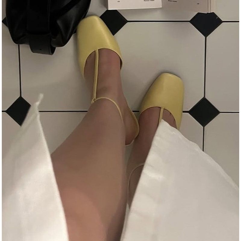 Zara ZARA Yellow Leather Heels NWT Size US 7.5 / IT 37.5 - 9 Thumbnail