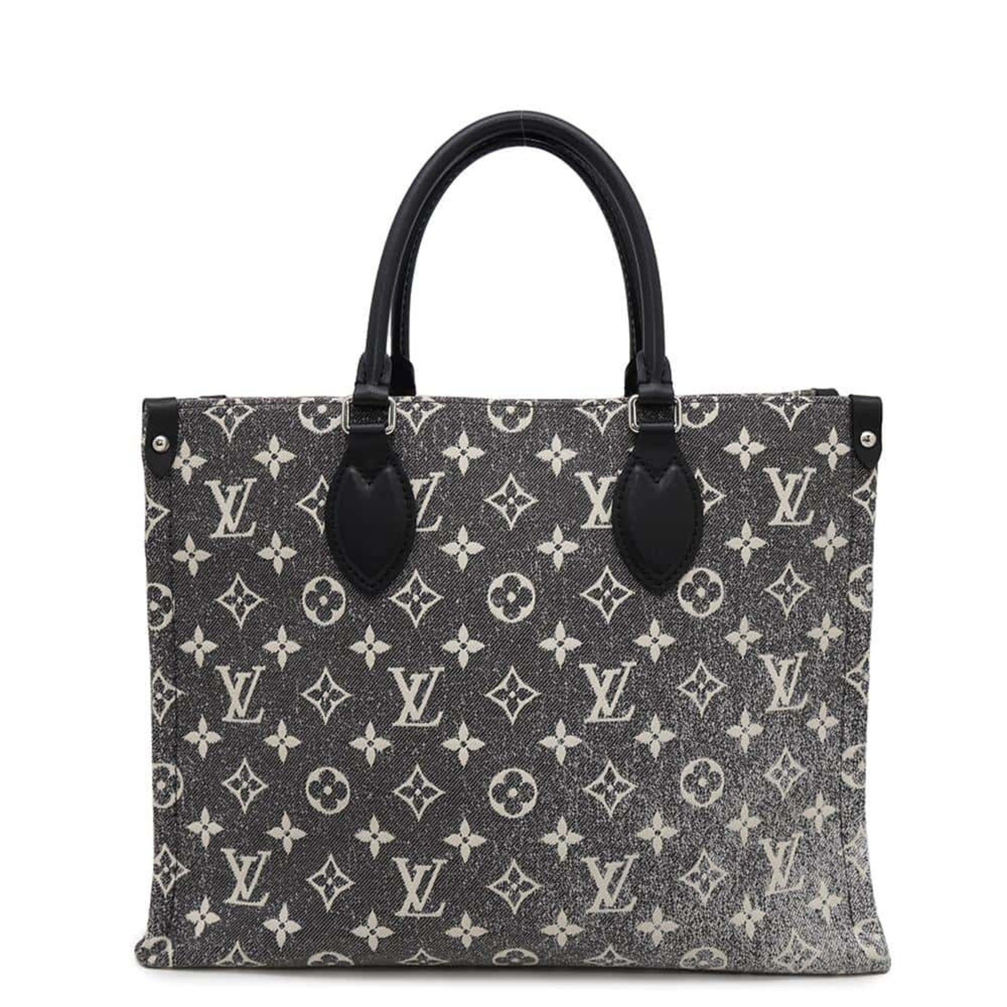 Louis Vuitton Tote Bag Monogram Jacquard Denim On The Go Mm M46448 Louis Vuitton in Grey, Women's