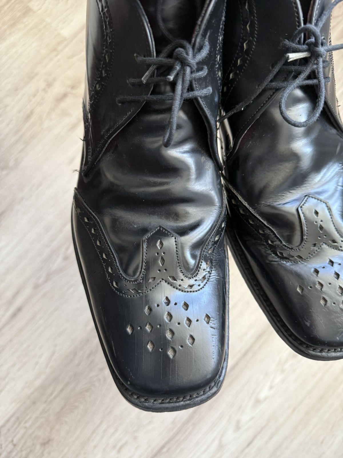 Jeffery West Jeffery West “Oldman” Black Leather Brogue Chukka Boots Size US 10 / EU 43 - 21 Thumbnail