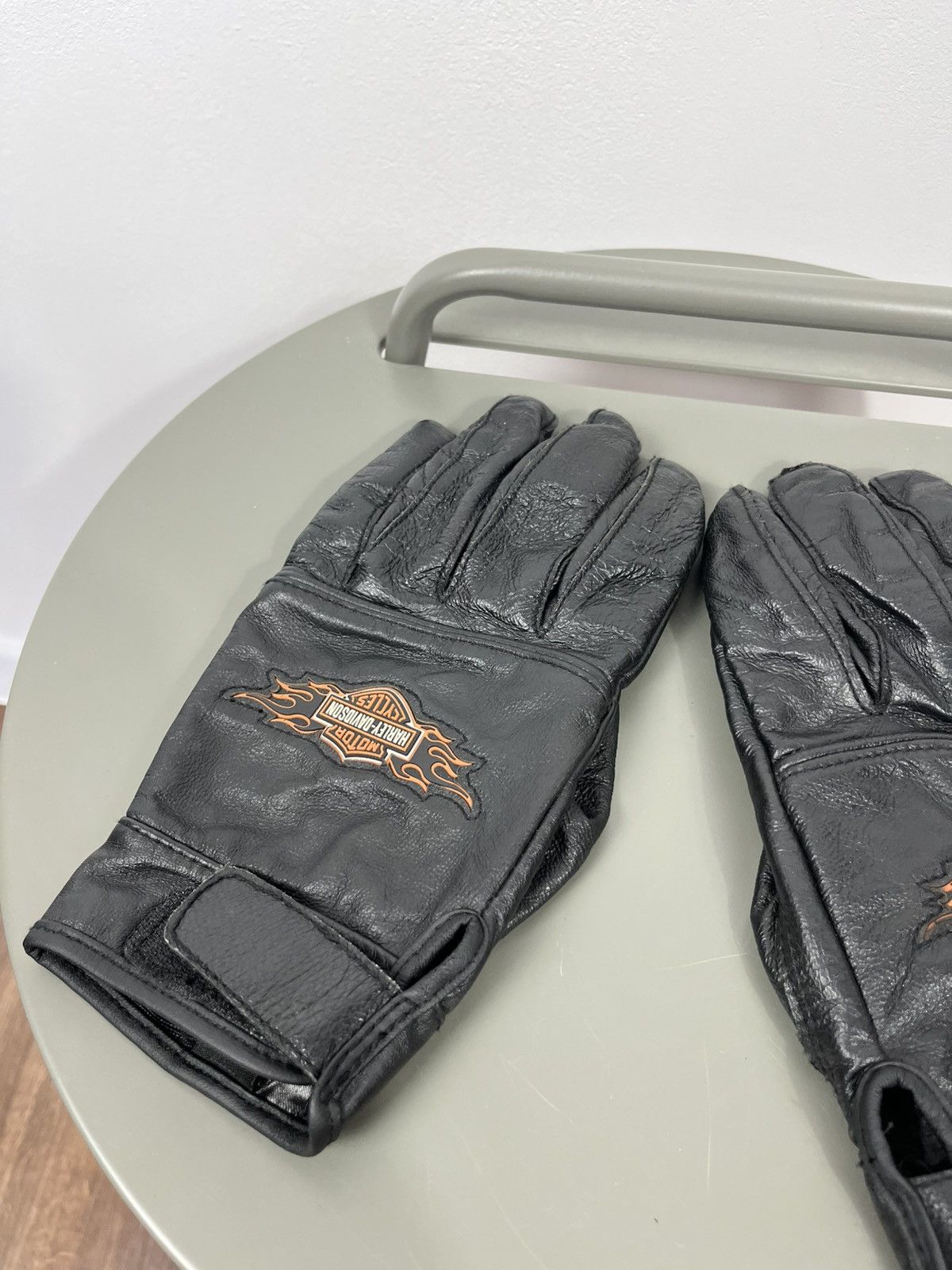 Harley Davidson Harley-Davidson Leather Gloves Black Men’s Size L Size ONE SIZE - 6 Thumbnail