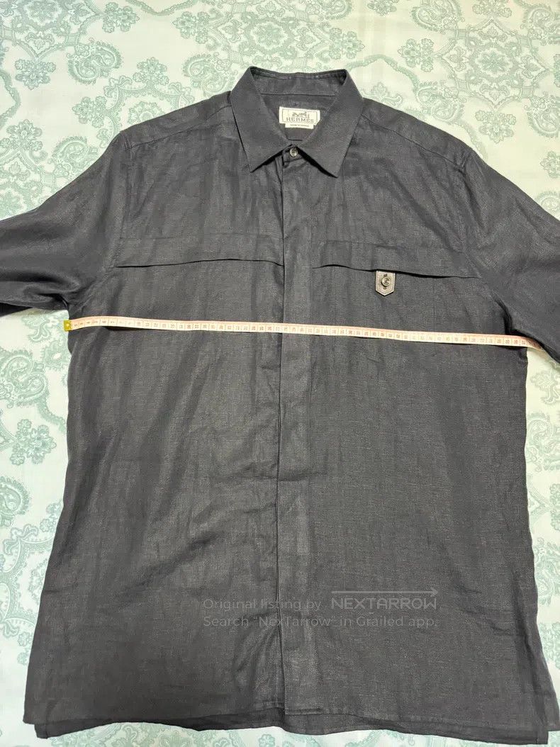 Hermes Hermes size 41 Linen jacket shirt, 100% linen, with leather Size US M / EU 48-50 / 2 - 4 Thumbnail