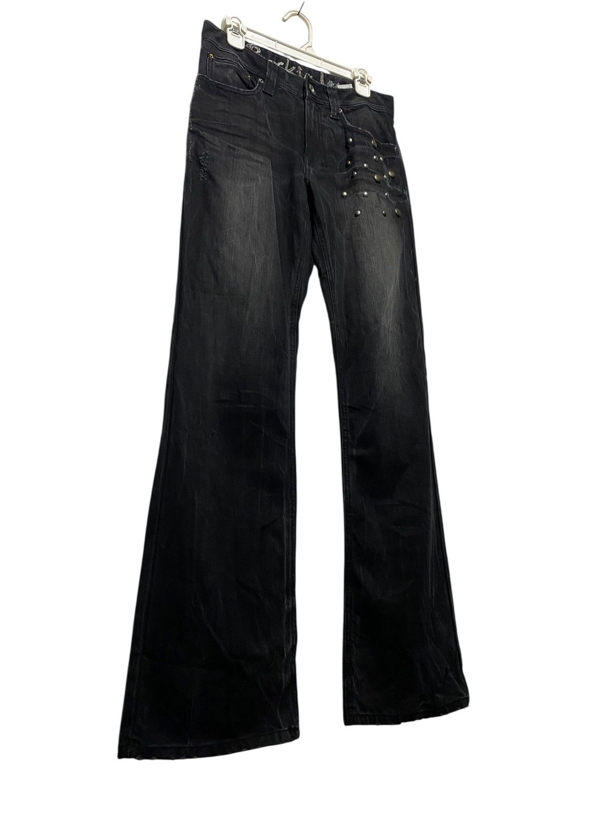 Japanese Brand y2k Maru rocky jeans studded flare denim Tornado mart style Size US 30 / EU 46 - 2 Thumbnail