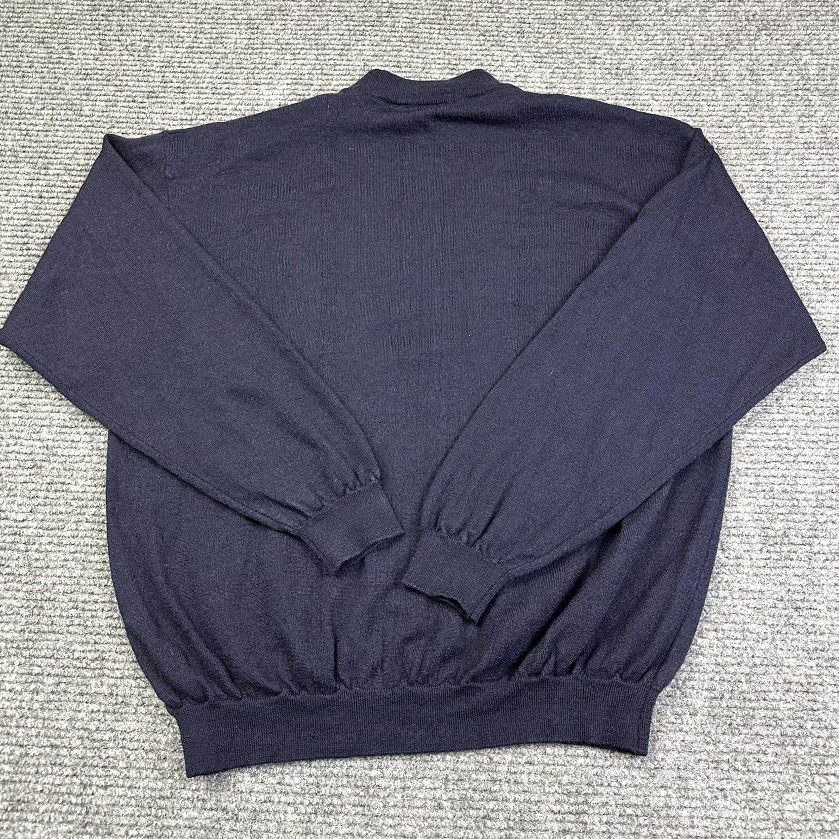 Vintage Cellinni Sweater Mens L Navy Blue Mario Stylish Soft Wool Made Italy Size US L / EU 52-54 / 3 - 3 Thumbnail