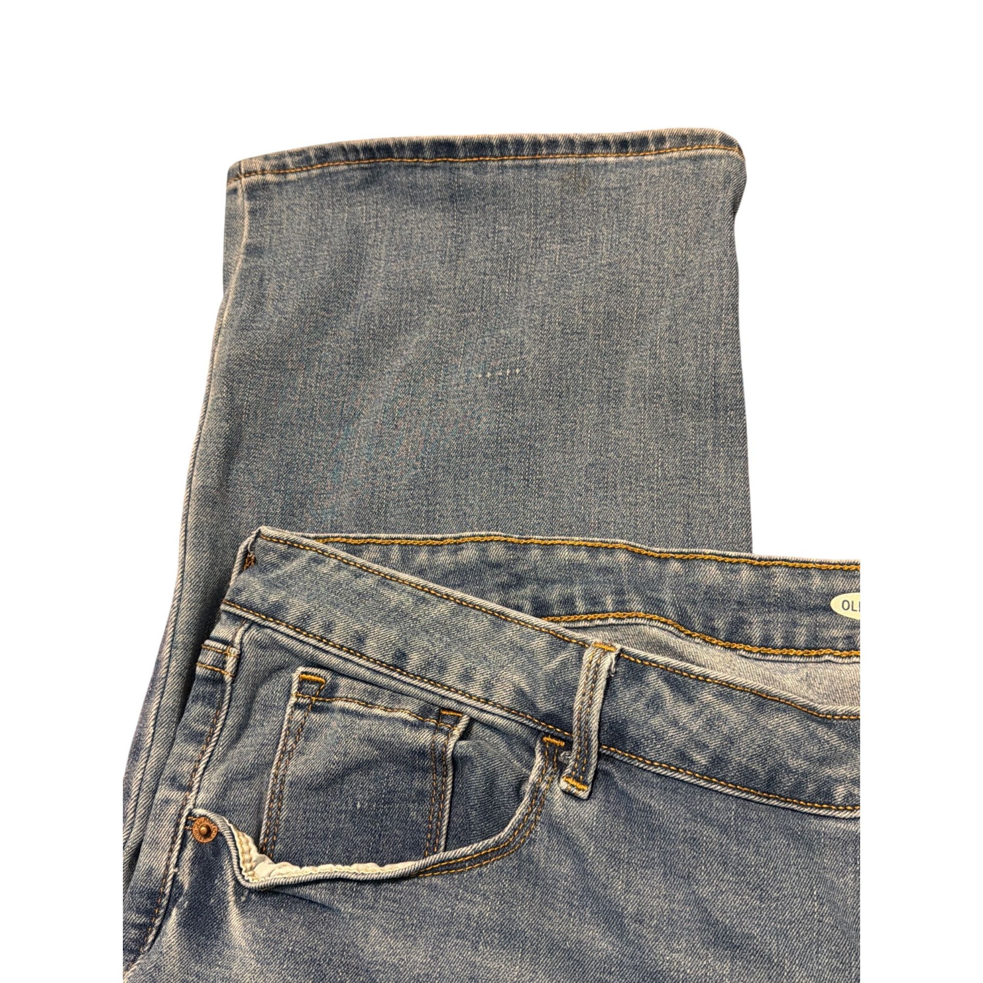 Old Navy Old Navy Kicker Boot Cut Mid Rise Blue Jeans Denim Cotton Bl Size 42" / US 20 - 2 Thumbnail