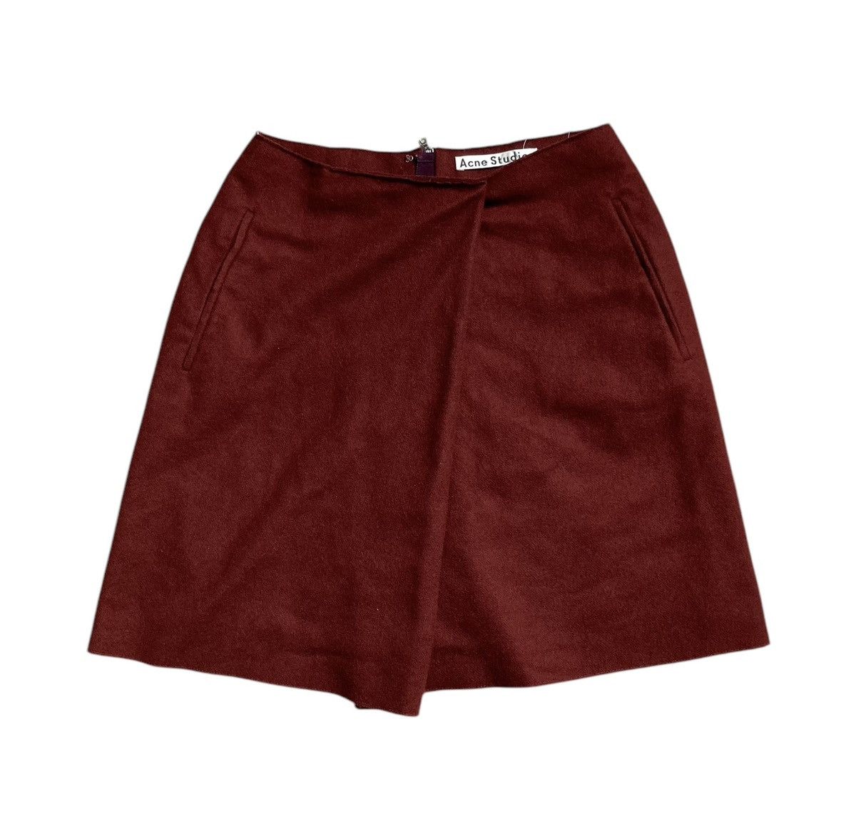 Acne Studios Acne Studios Stockholm Sweden Mini Skirt Red Color Size 26" / US 2 / IT 38 - 1 Thumbnail