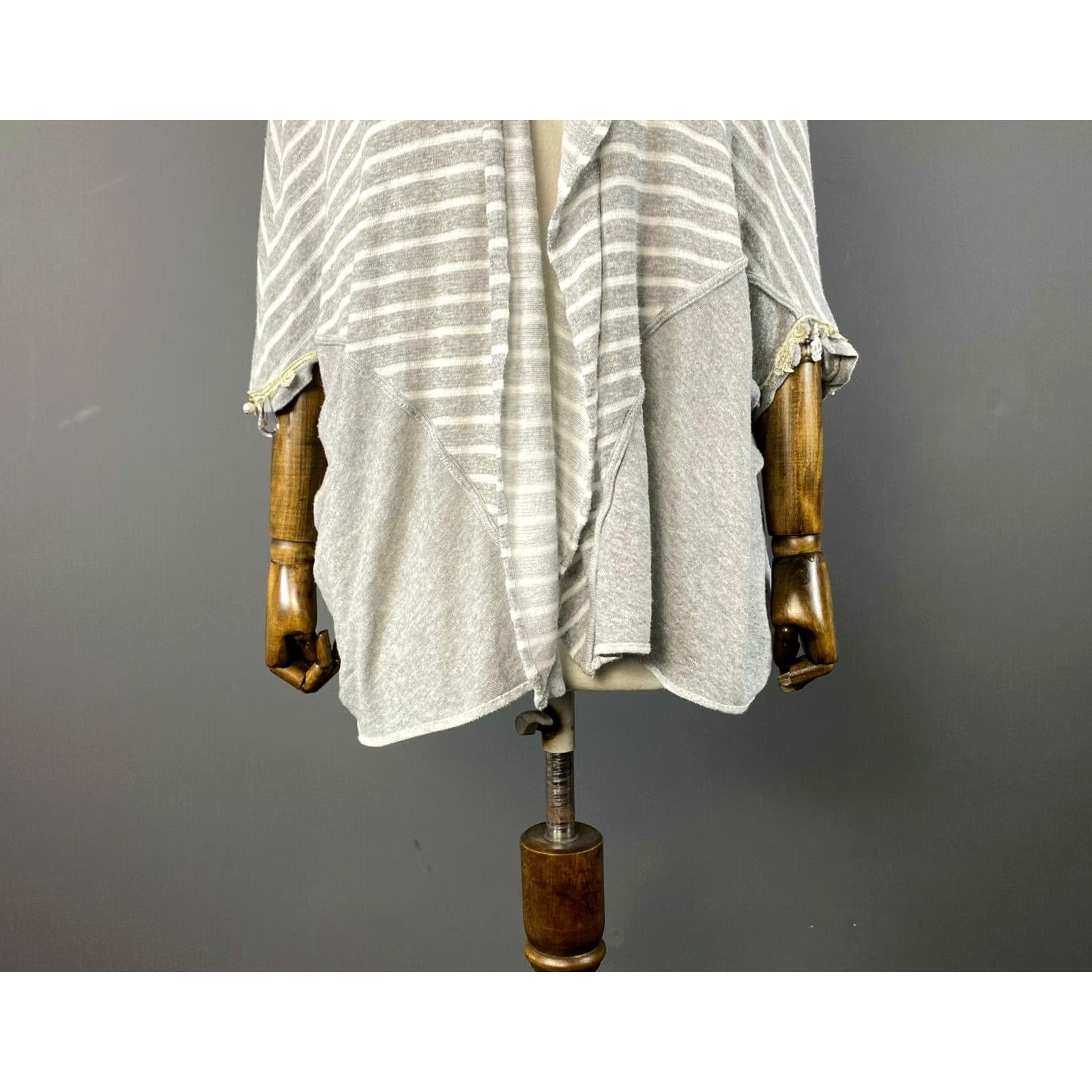 Vintage Elisa Cavaletti Sono Italiano Cardigan XS Womens Gray Open Front Cotton Blend Knit Sweater Size XS / US 0-2 / IT 36-38 - 3 Thumbnail